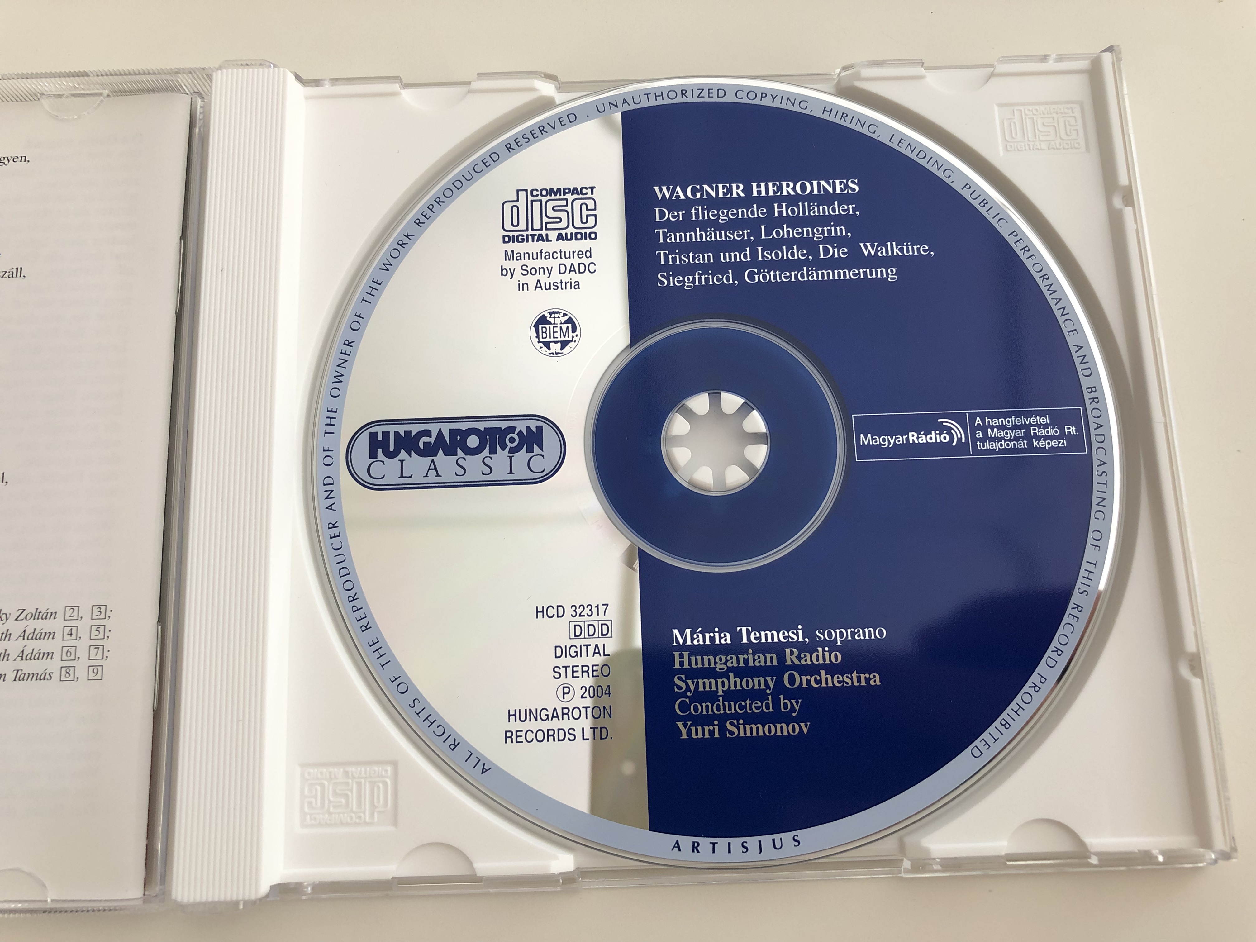 Wagner Heroines - Mária Temesi / Hungarian Radio Symphony Orchestra /  Conducted by Yuri Simonov / Hungaroton Classic Audio CD 2004 / HCD 32317 -  bibleinmylanguage