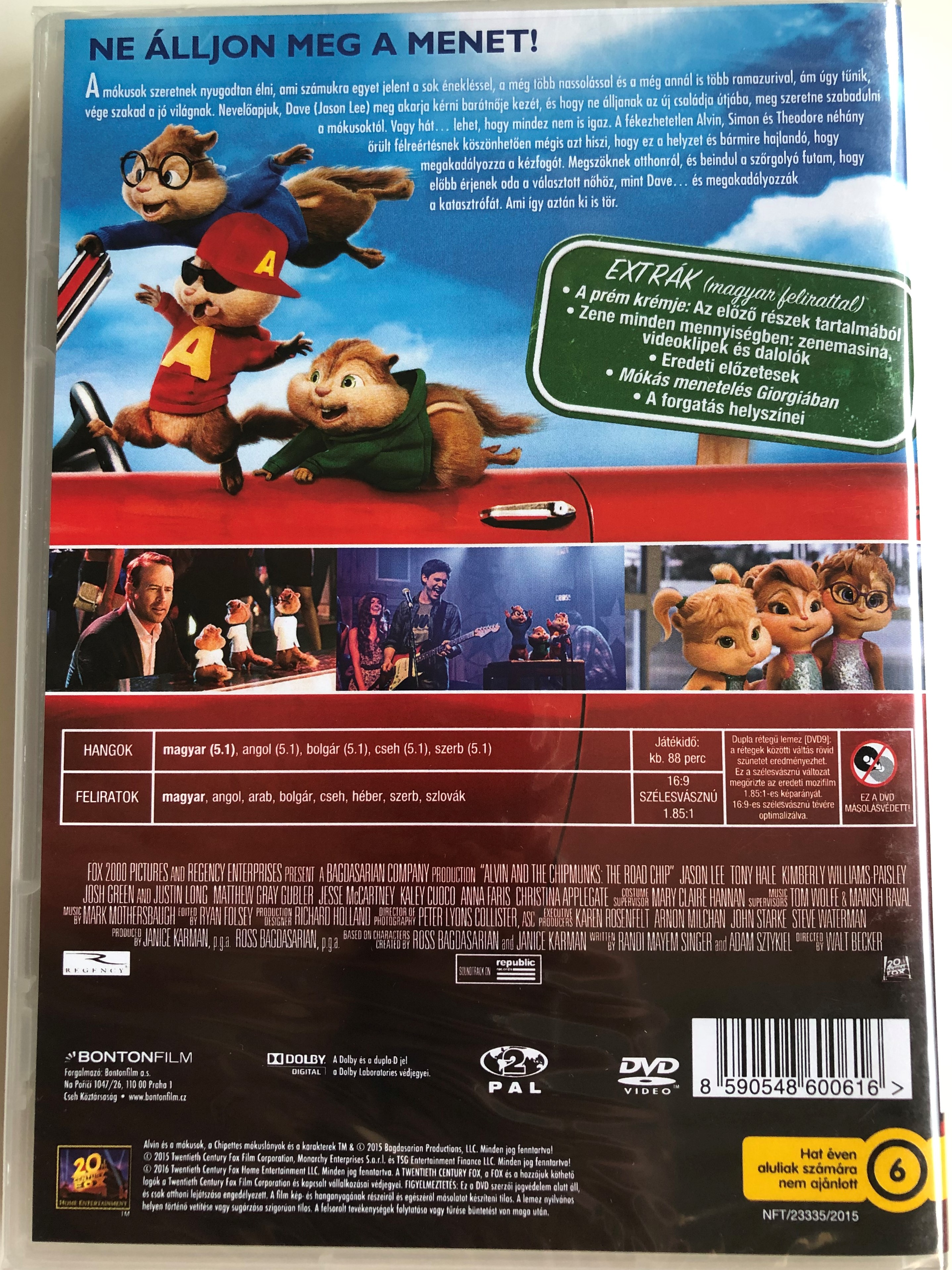 Alvin and the Chipmunks - The Road Chip DVD 2015 Alvin és a mókusok - A  mókás menet / Directed by Walt Becker / Starring: Jason Lee, Tony Hale,  Kimberly Williams-Paisley, Josh
