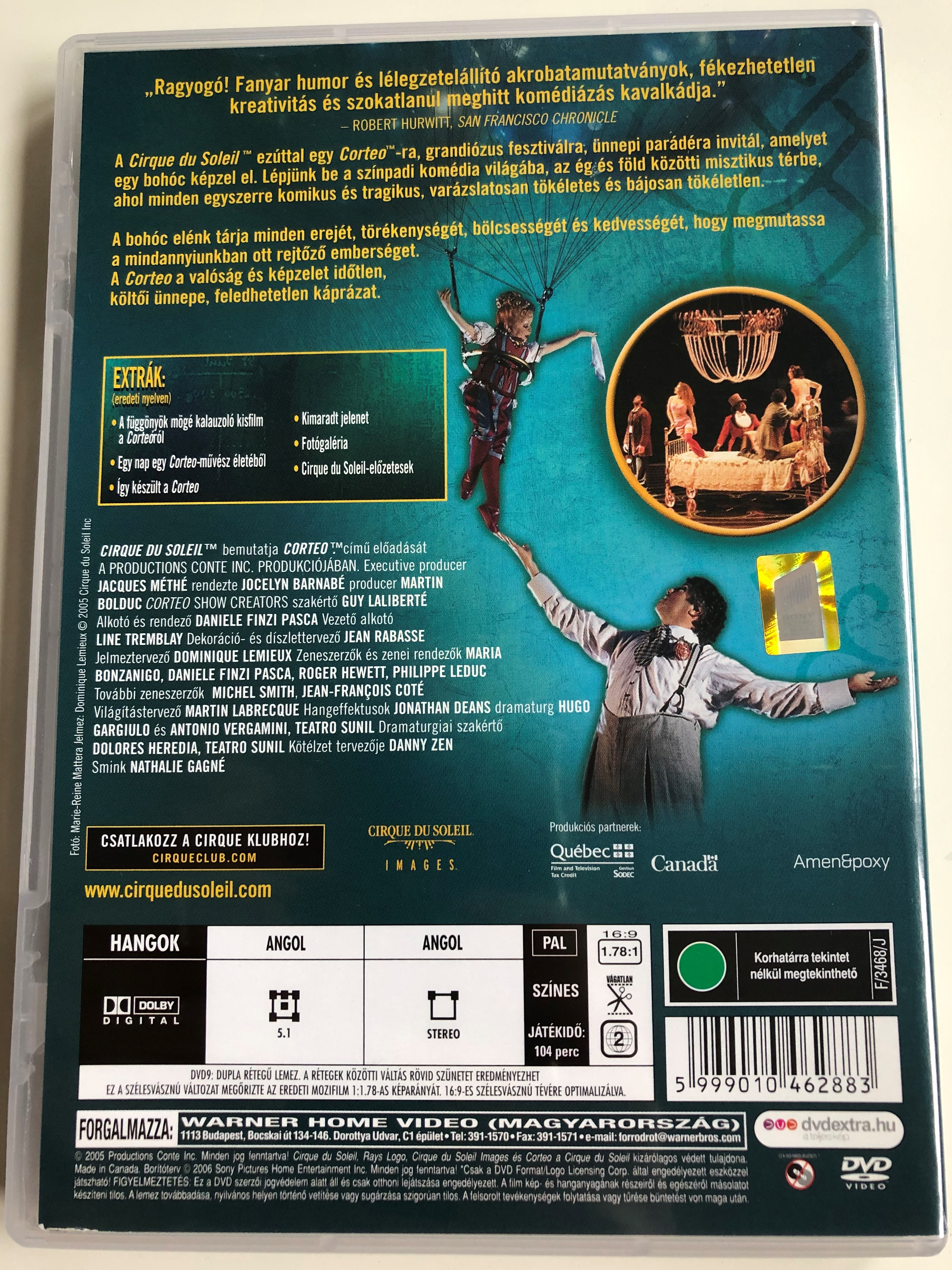 Cirque du Soleil - Corteo DVD 2005 Ünnepi menet / Directed by Jocelyn  Barnabé, Daniele Finzi Pasca / Actors: Mauro Mozzani, Igor Issakov, Jacques  Méthé / Contemporary circus show - bibleinmylanguage