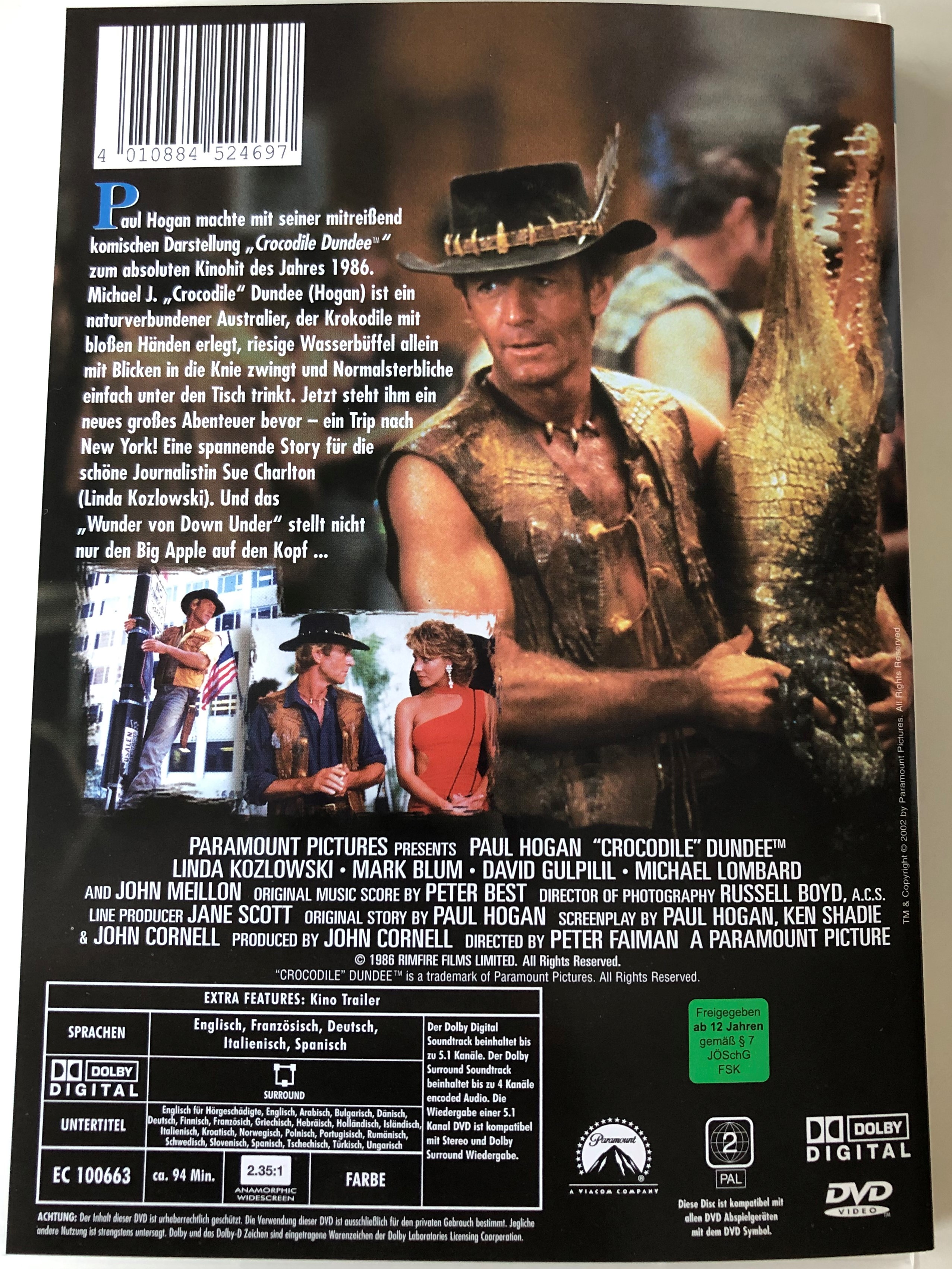 Crocodile Dundee DVD 1986 / Directed by Peter Faiman / Starring: Paul Hogan,  Linda Kozlowski, Mark Blum - Bible in My Language