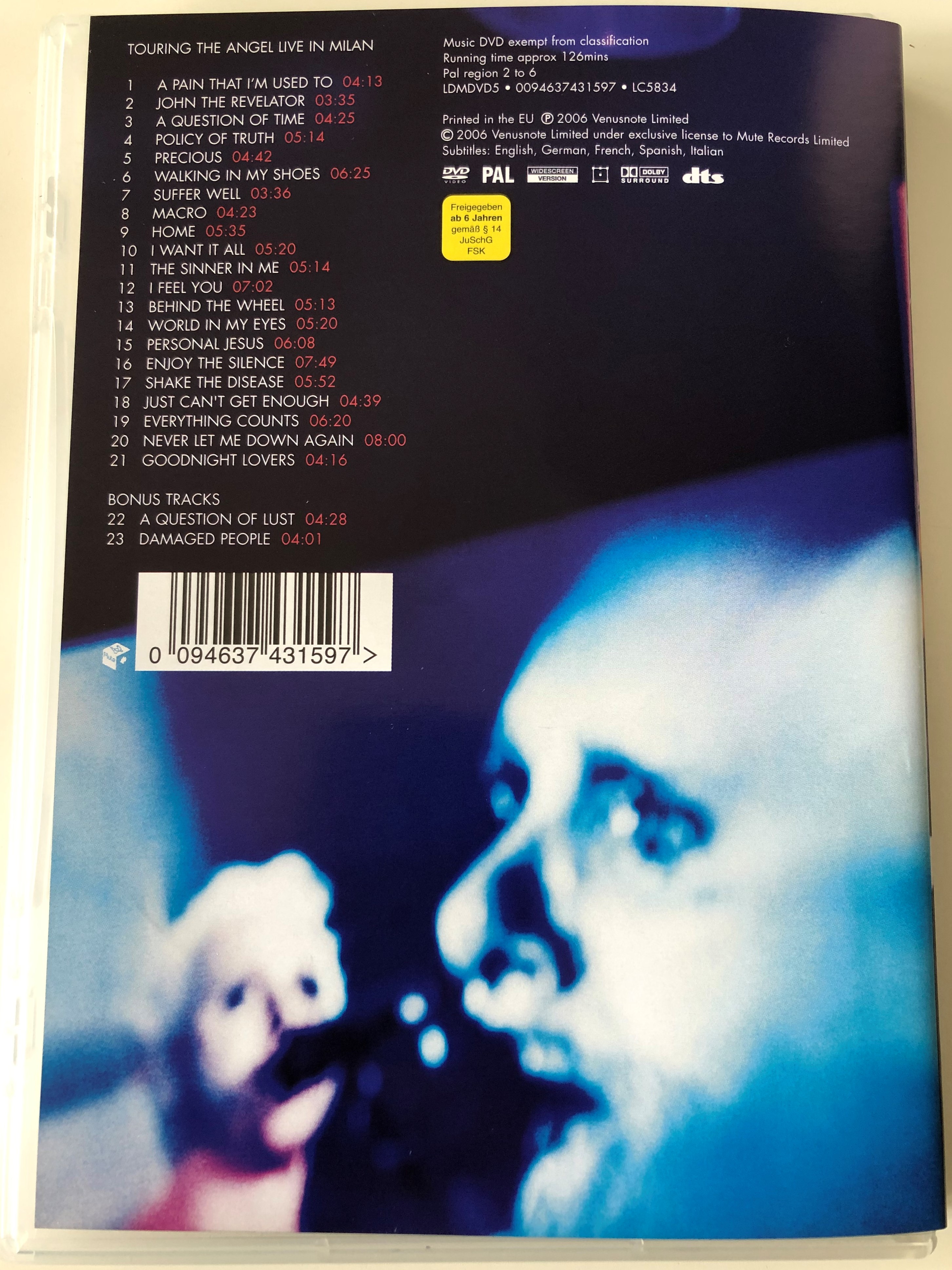 Depeche Mode - Touring the angel DVD 2006 Live in Milan / Suffer well,  Precious, I feel you, Enjoy the silence / LDMDVD5 / Venus note Limited -  bibleinmylanguage
