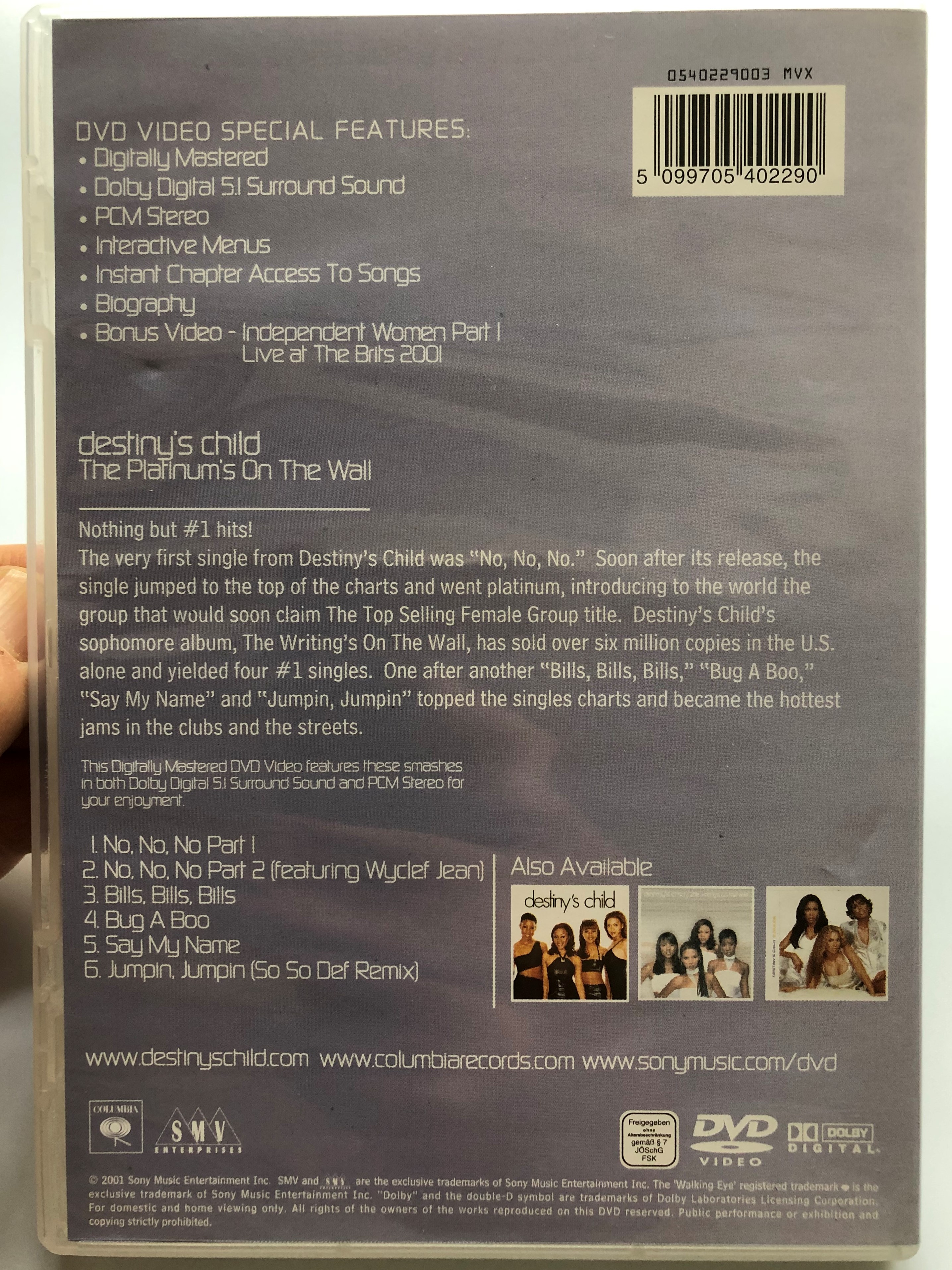 Destiny's Child DVD 2001 The Platinum's on the wall - Bible in My Language