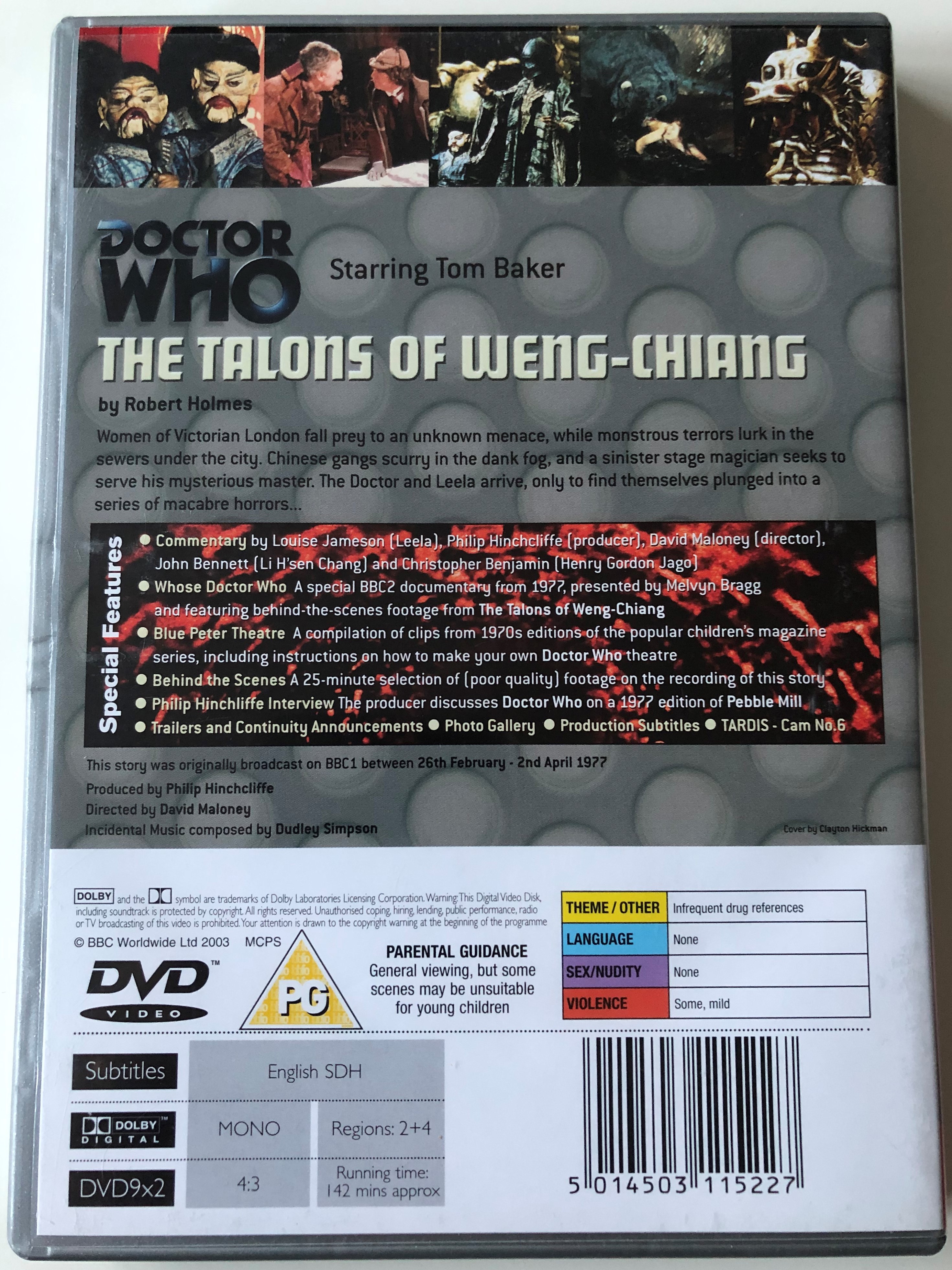 Doctor Who The Talons Of Weng Chiang Dvd 1977 The Tom Baker Years 1974 81 c Series Directed By David Maloney Starring Tom Baker Louise Jameson Christopher Benjamin Bibleinmylanguage
