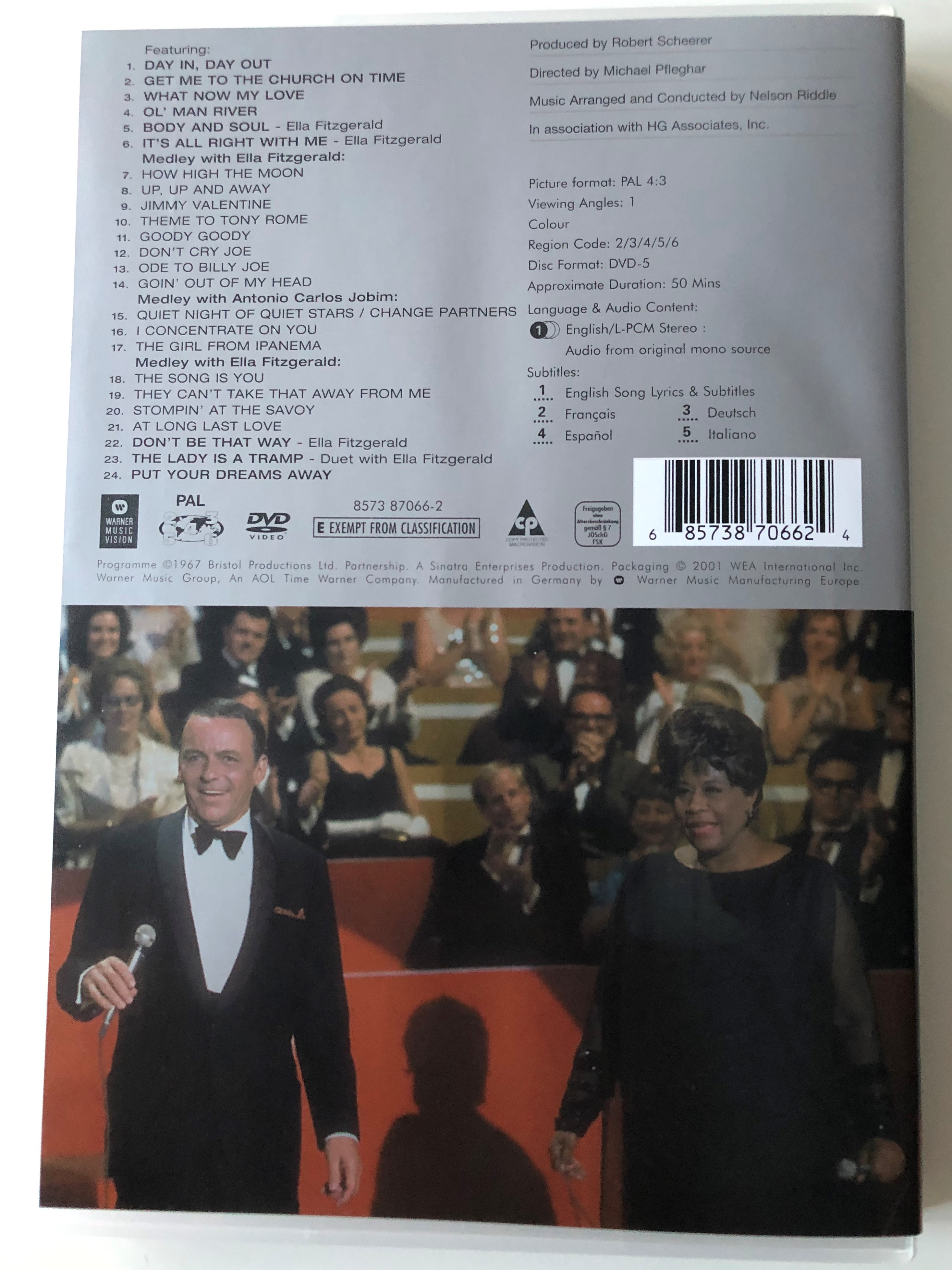 Frank Sinatra - A man and his music DVD With special guests Ella Fitzgerald  and Antonio Carlos Jobim / Directed by Michael Pfleghar / Music Arranged  and Conducted by Nelson Riddle - bibleinmylanguage