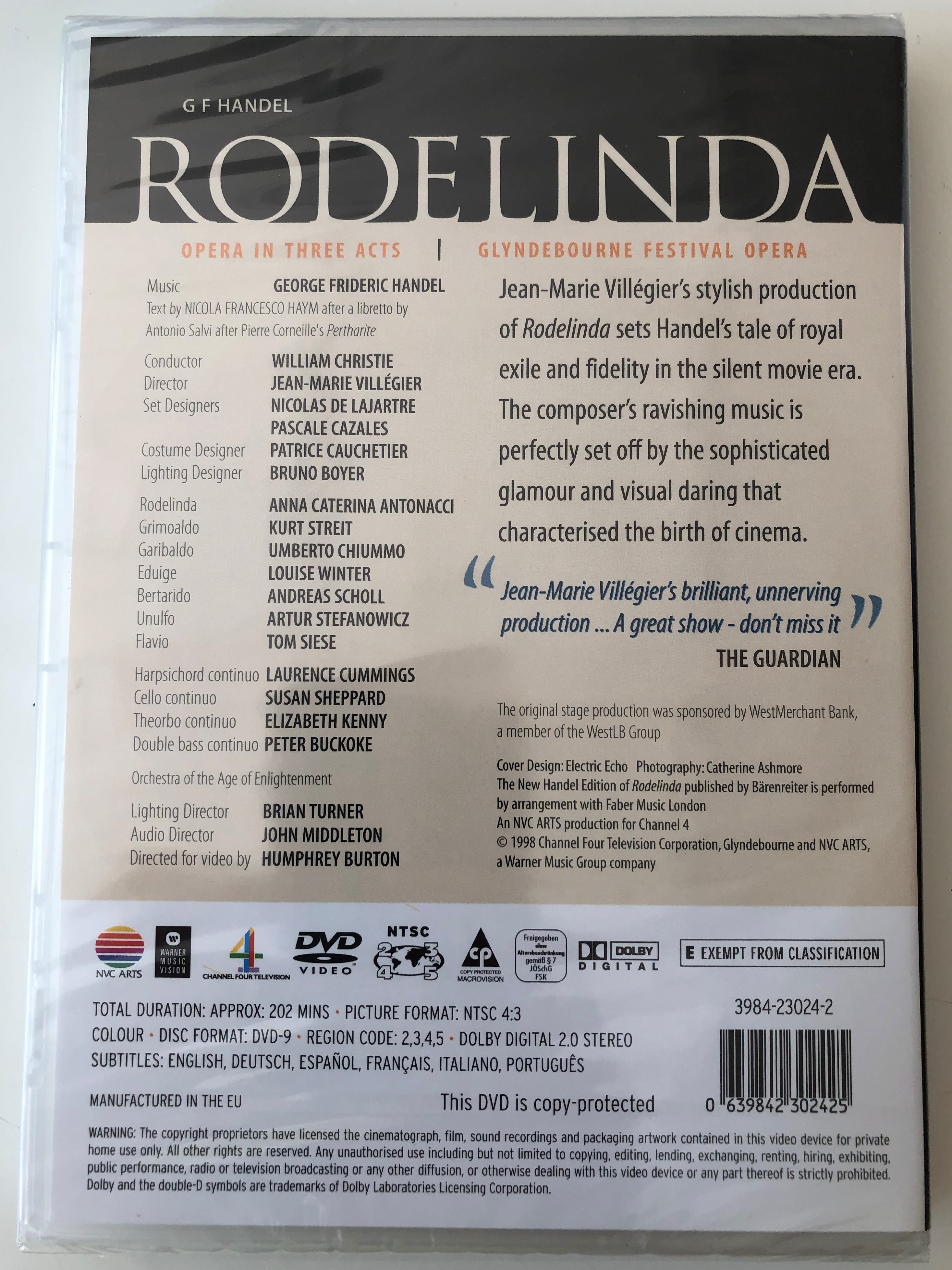 G F Handel Rodelinda Dvd 1998 Clyndebourne Festival Opera Directed By Jean Marie Villegier Anna Caterina Antonacci Umberto Chiummo Conducted By William Christie Nvc Arts Bibleinmylanguage