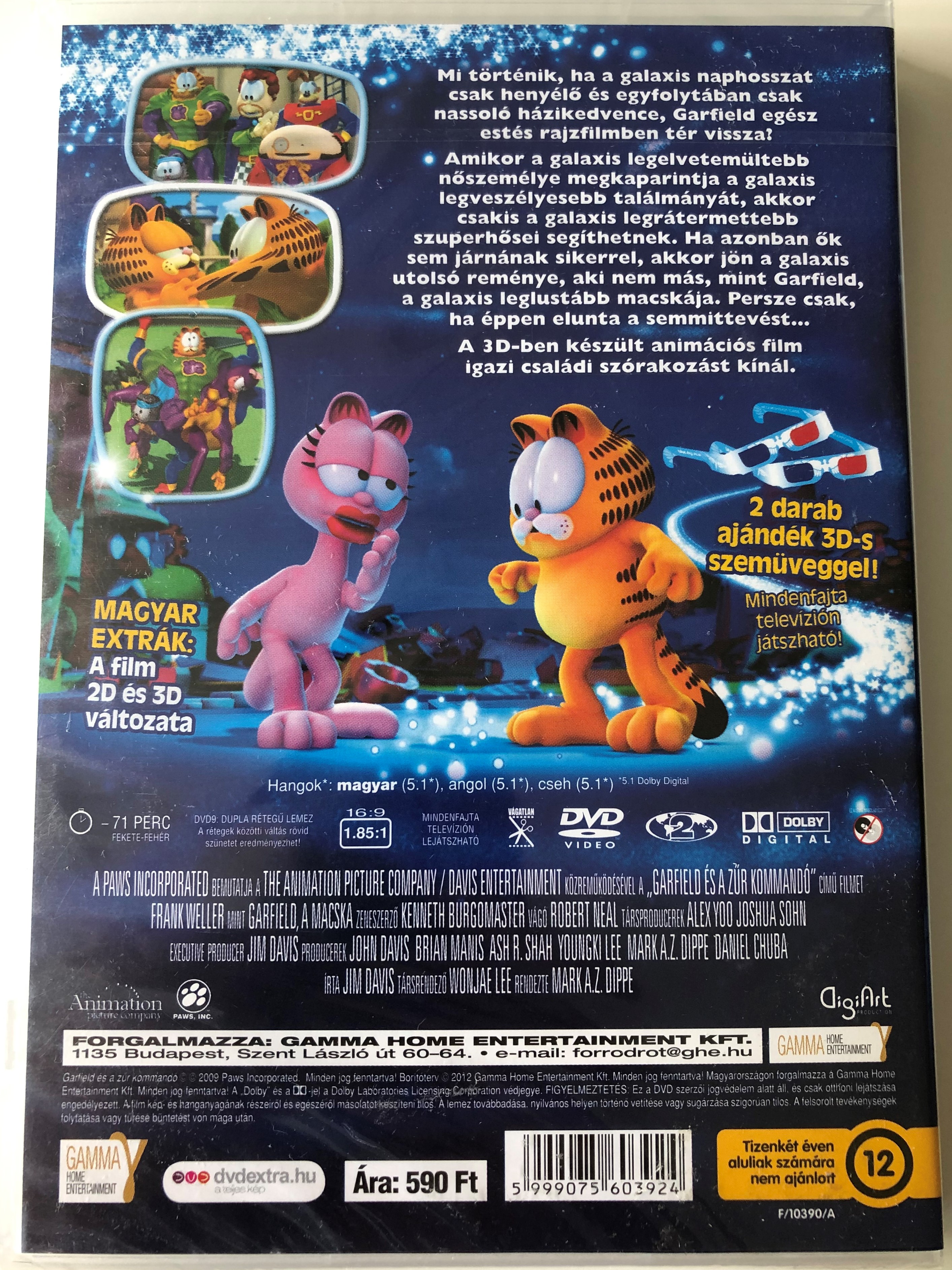 Garfield's pet force 3D DVD 2009 Garfield és a Zűr Kommandó 3D / Directed  by Mark A.Z. Dippé, Kyung Ho Lee / Starring: Frank Welker, Gregg Berger,  Audrey Wasilewski - bibleinmylanguage