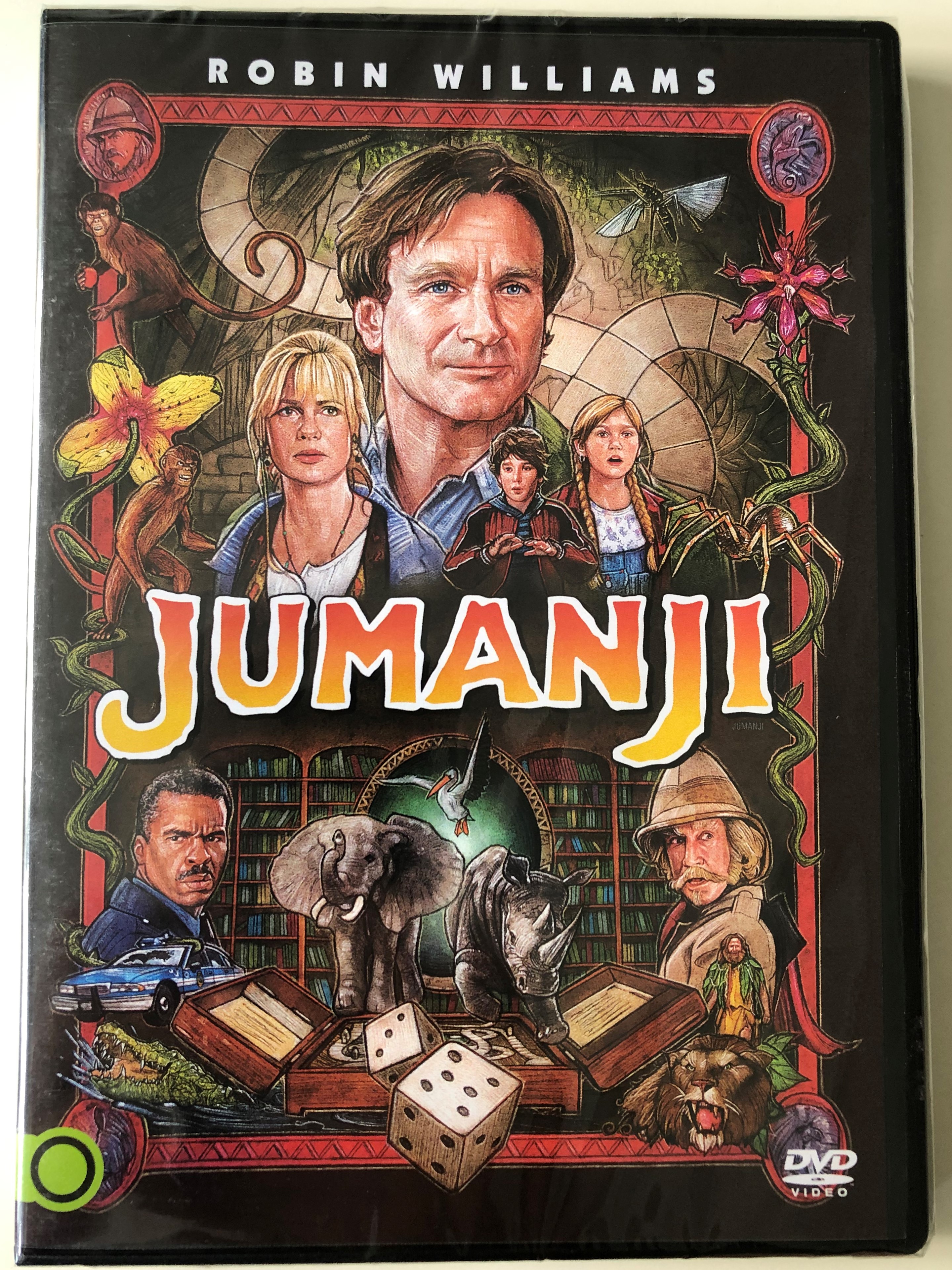 Jumanji DVD 1995 / Directed by Joe Johnston / Starring; Robin Williams,  Kirsten Dunst, David Alan Grier, Bonnie Hunt - bibleinmylanguage
