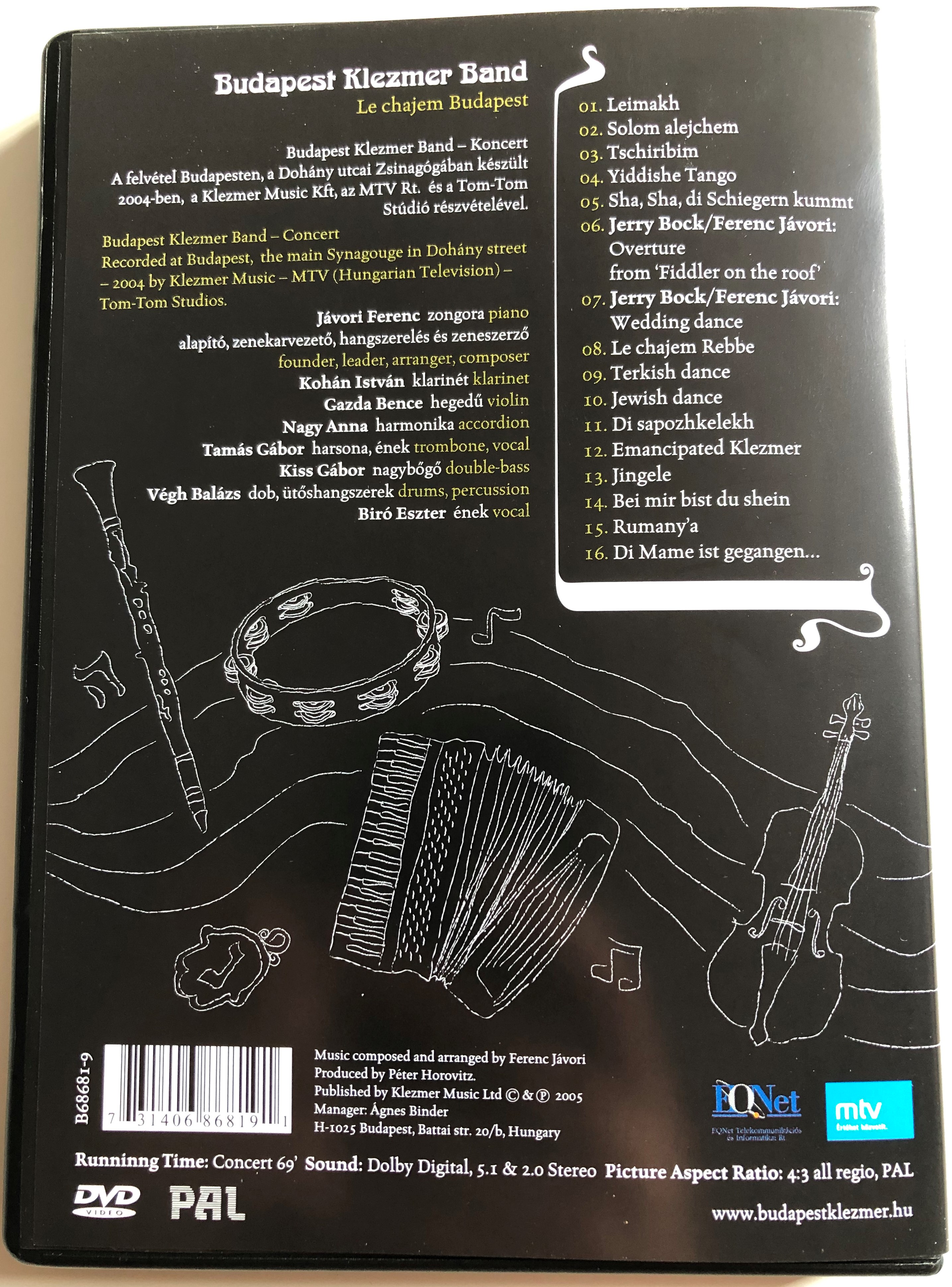 Le chajem Budapest - Budapest Klezmer Band DVD 2005 / Music composed &  arranged by Ferenc Jávori / Klezmer Music Ltd - bibleinmylanguage