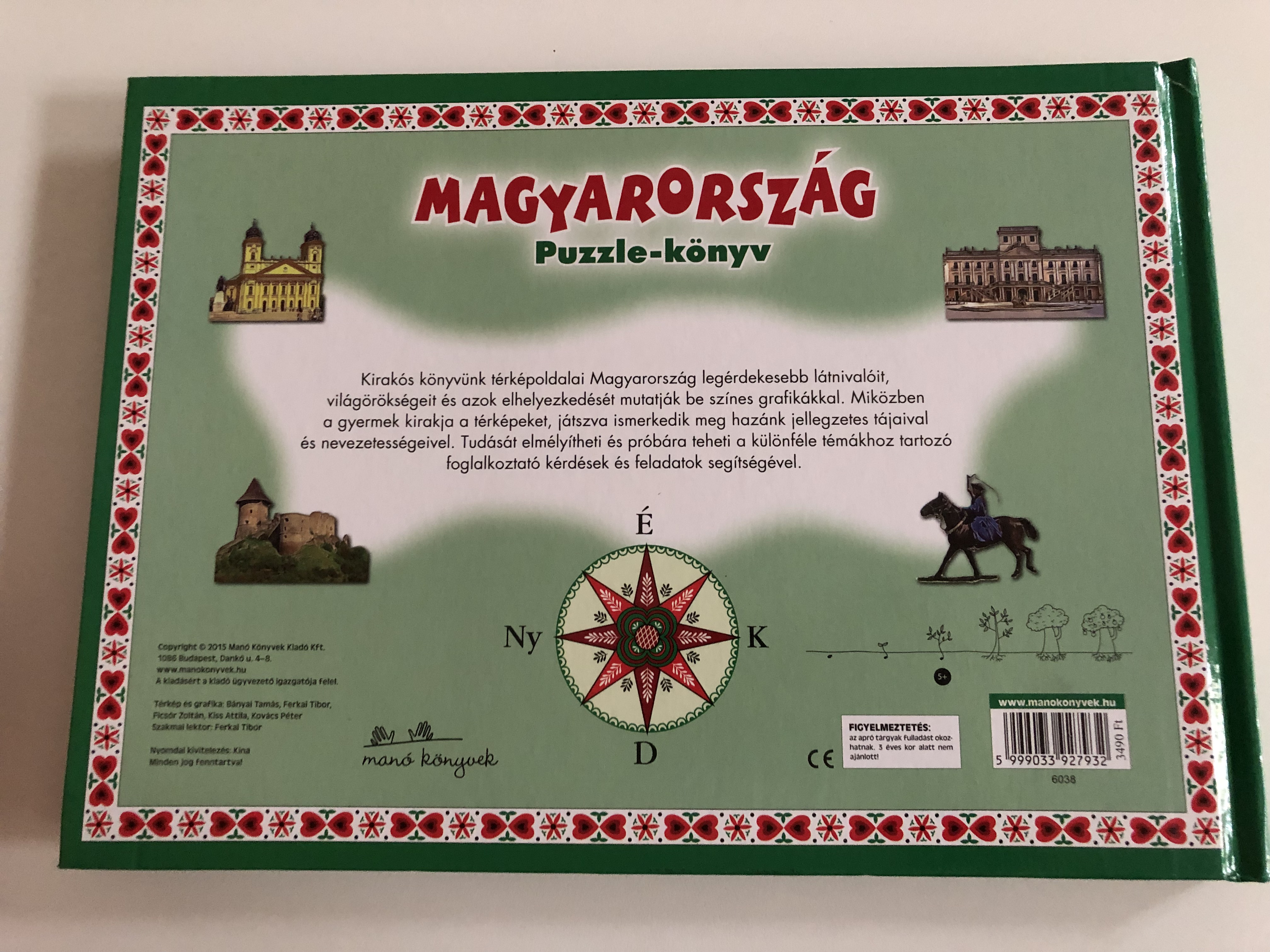 Go out Pat Civilize Magyarország Puzzle-könyv / Hungary puzzle book / 5 térkép - 48 darabos  kirakóval / 5 maps with 48 pcs puzzle per map / Manó könyvek 2015 /  Hardcover - bibleinmylanguage