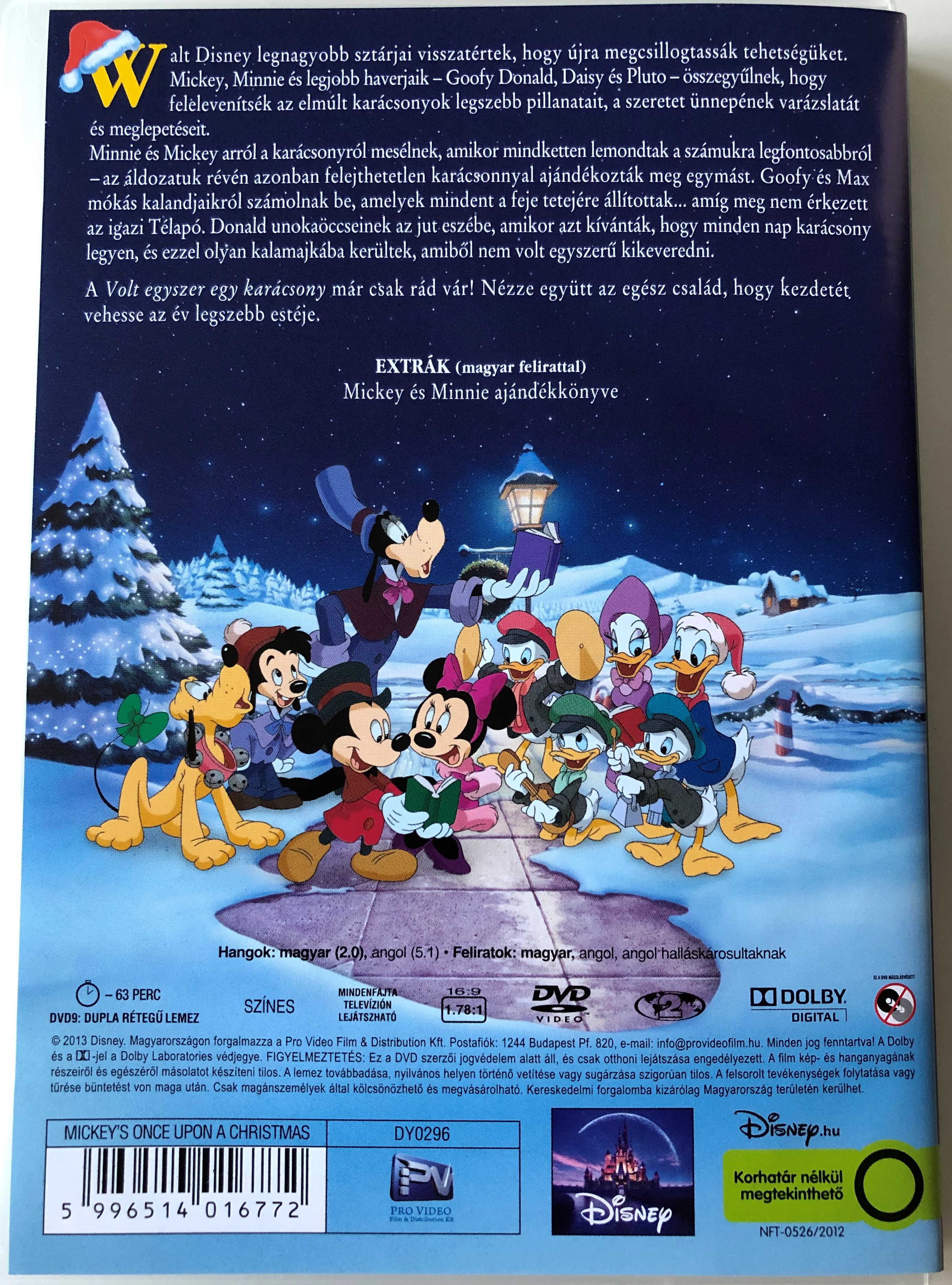Mickey's Once Upon a Christmas DVD 1999 Mickey Egér - Volt egyszer egy  Karácsony / Starring: Wayne Allwine, Russi Taylor, Tony Anselmo, Diane  Michelle, Tress MacNeille - bibleinmylanguage