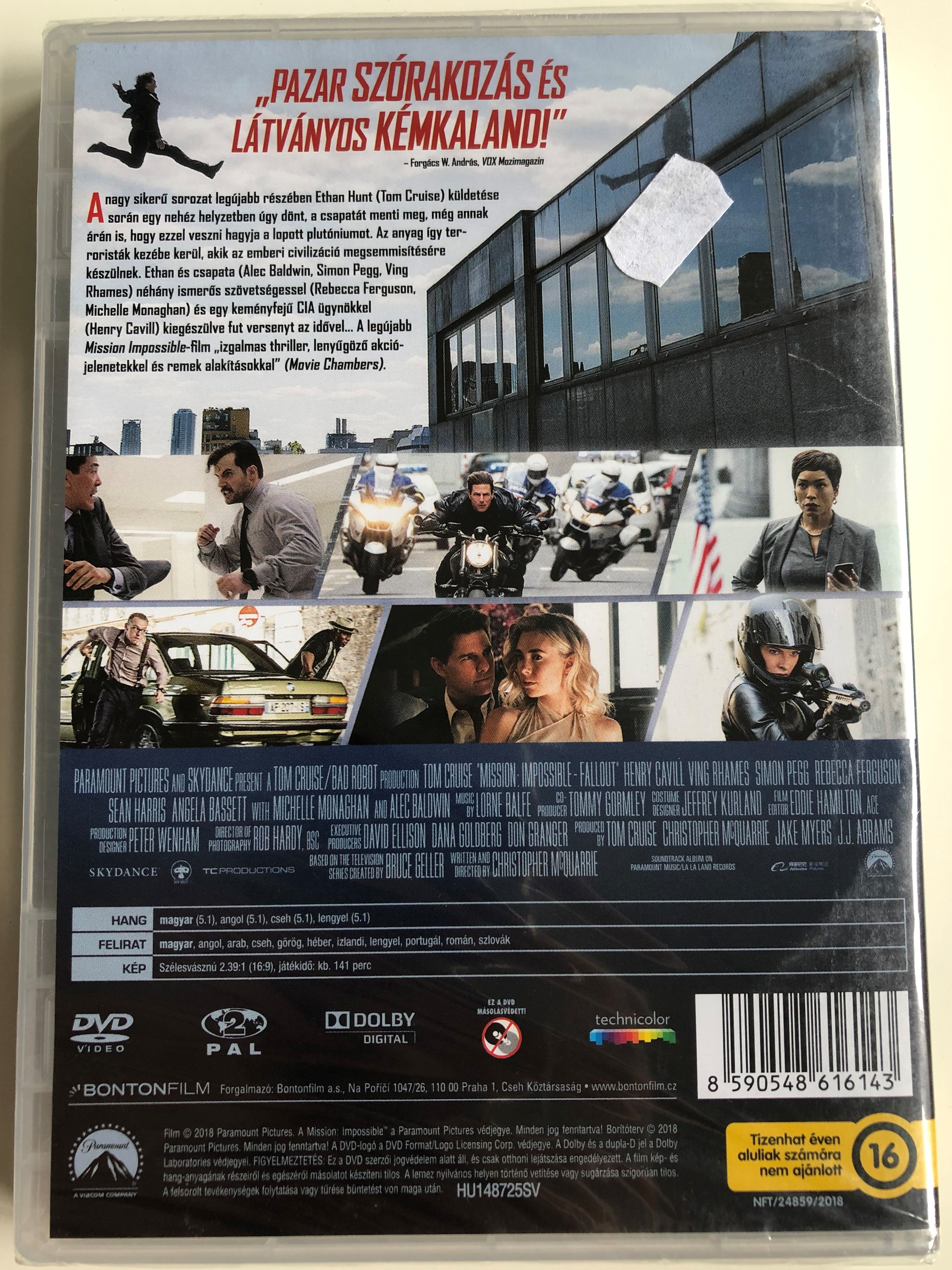 Mission Impossible - Fallout DVD 2018 Mission Impossible - Utóhatás /  Directed by Christopher McQuarrie / Starring: Tom Cruise, Henry Caill, Ving  Rhames, Simon Pegg - bibleinmylanguage
