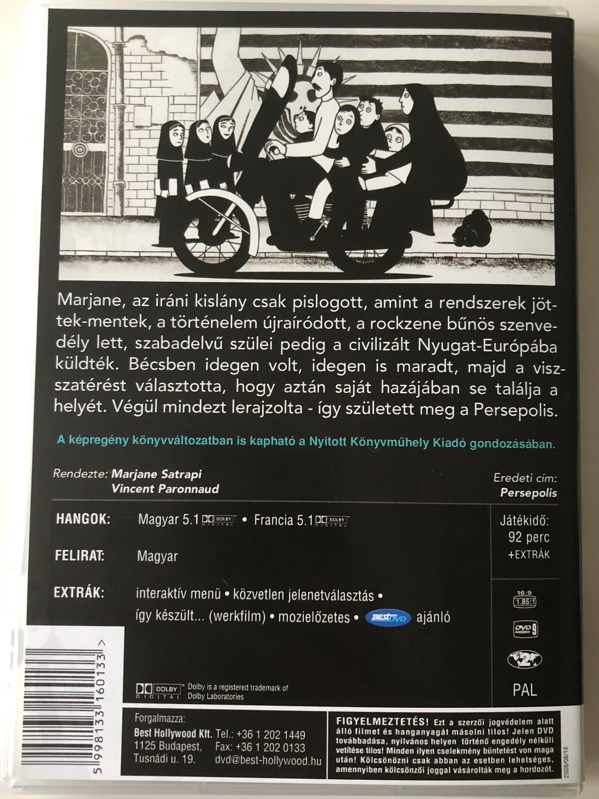 Persepolis DVD 2007 / Directed by Marjane Satrapi, Vincent Paronnaud /  Starring (voices): Chiara Mastroianni, Catherine Deneuve - bibleinmylanguage