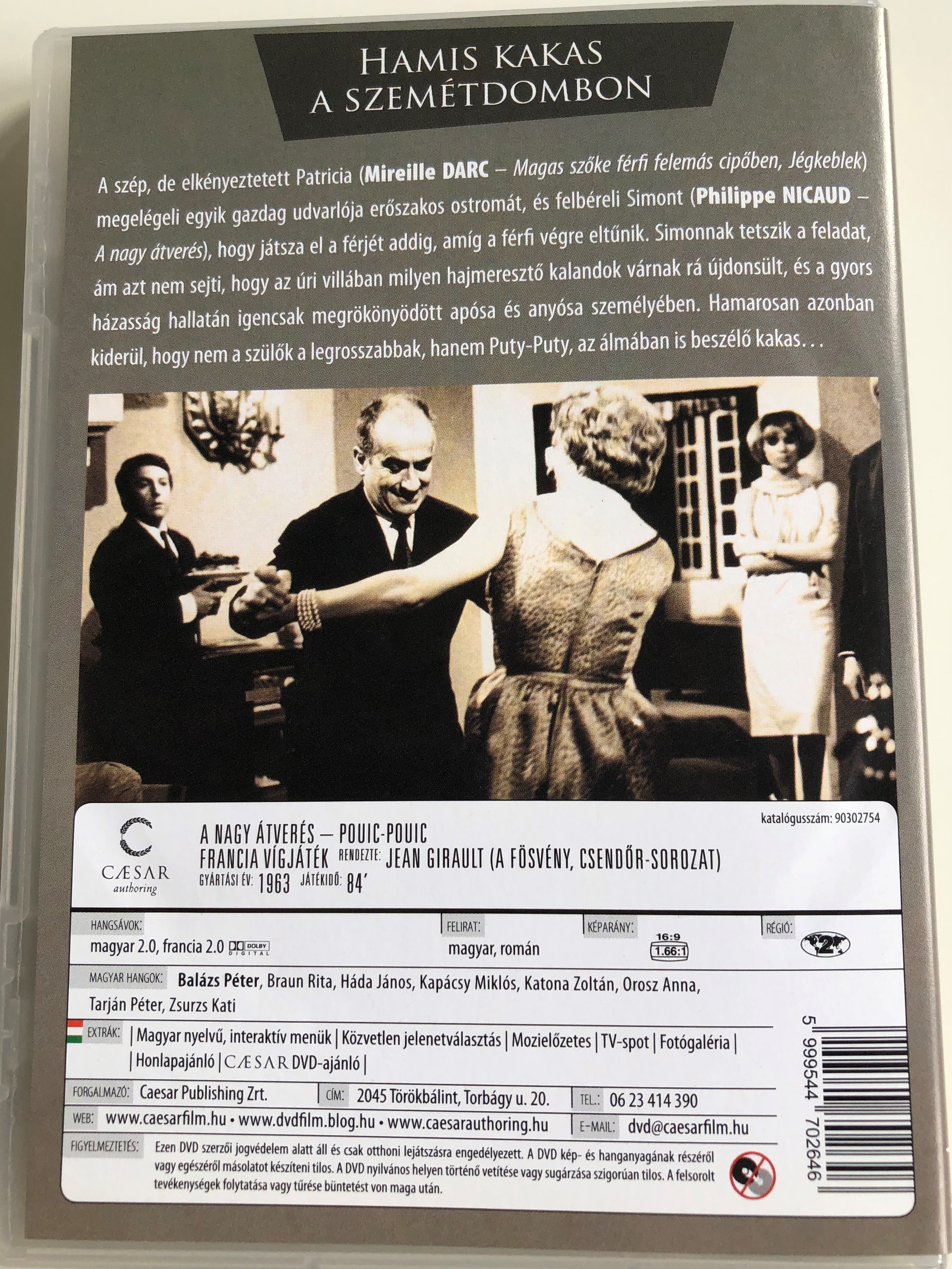 Pouic-Pouic DVD 1963 A nagy átverés / Directed by Jean Girault / Starring:  Louis de funés, Mireille Darc, Philippe Nicaud - bibleinmylanguage