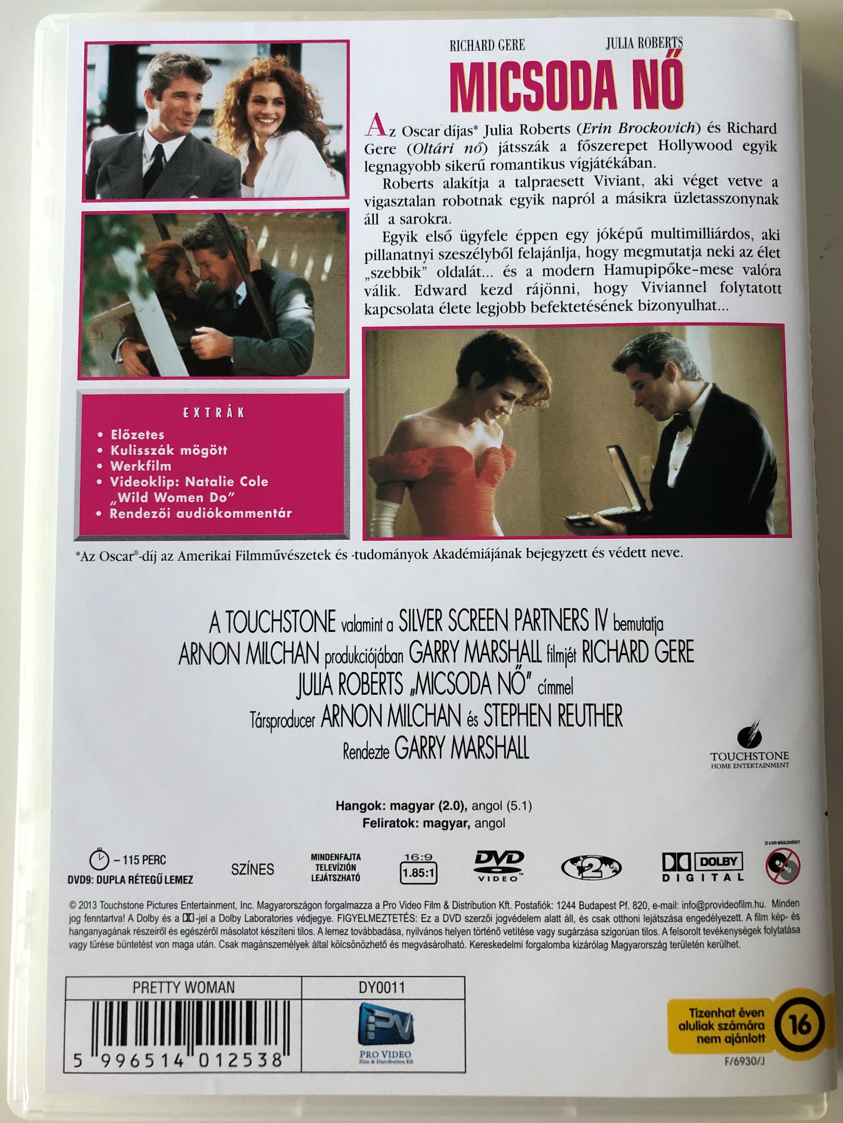 Pretty Woman - Micsoda nő DVD 1990 Bónusz kisfilm / Directed by Garry  Marshall / Starring. Richard Gere, Julia Roberts / Hungarian Special  Edition - bibleinmylanguage