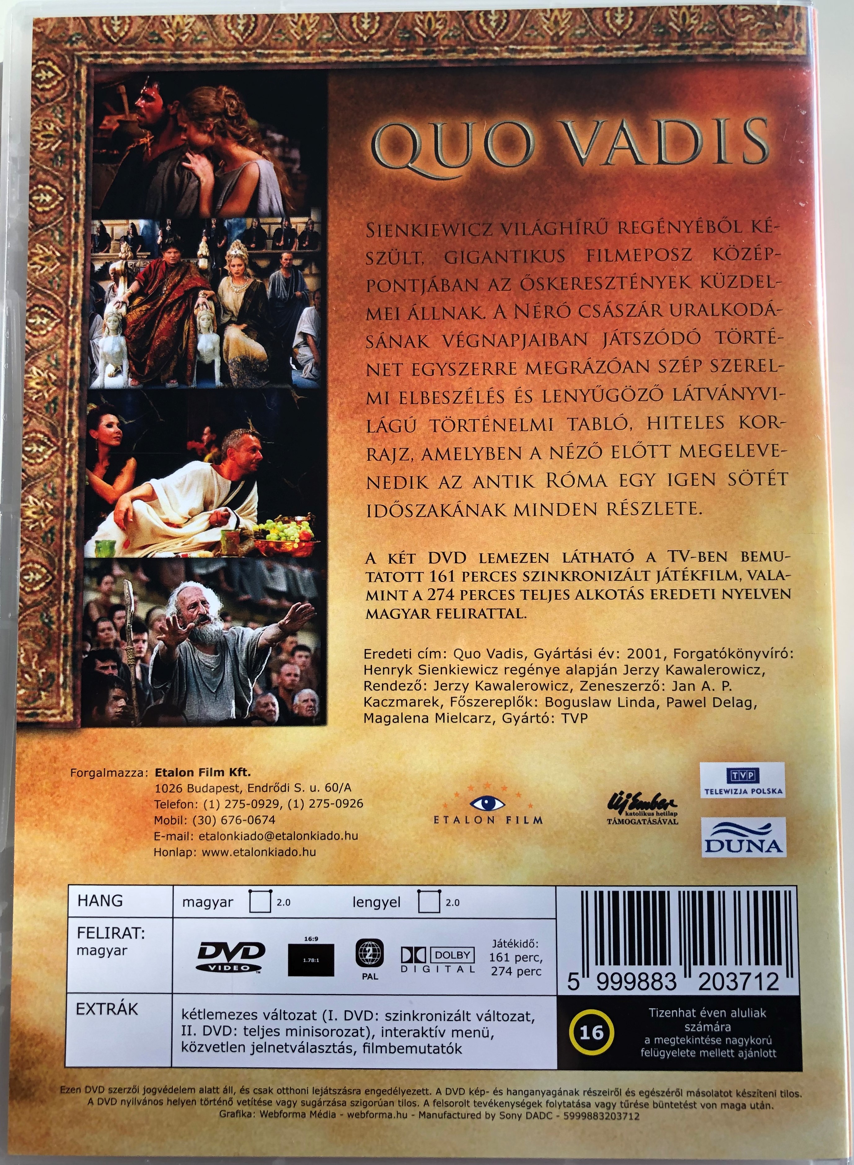 Quo Vadis 2 DVD 2001 / Directed by Jerzy Kawalerowicz / Starring: Paweł  Deląg, Magdalena Mielcarz, Bogusław Linda - Bible in My Language
