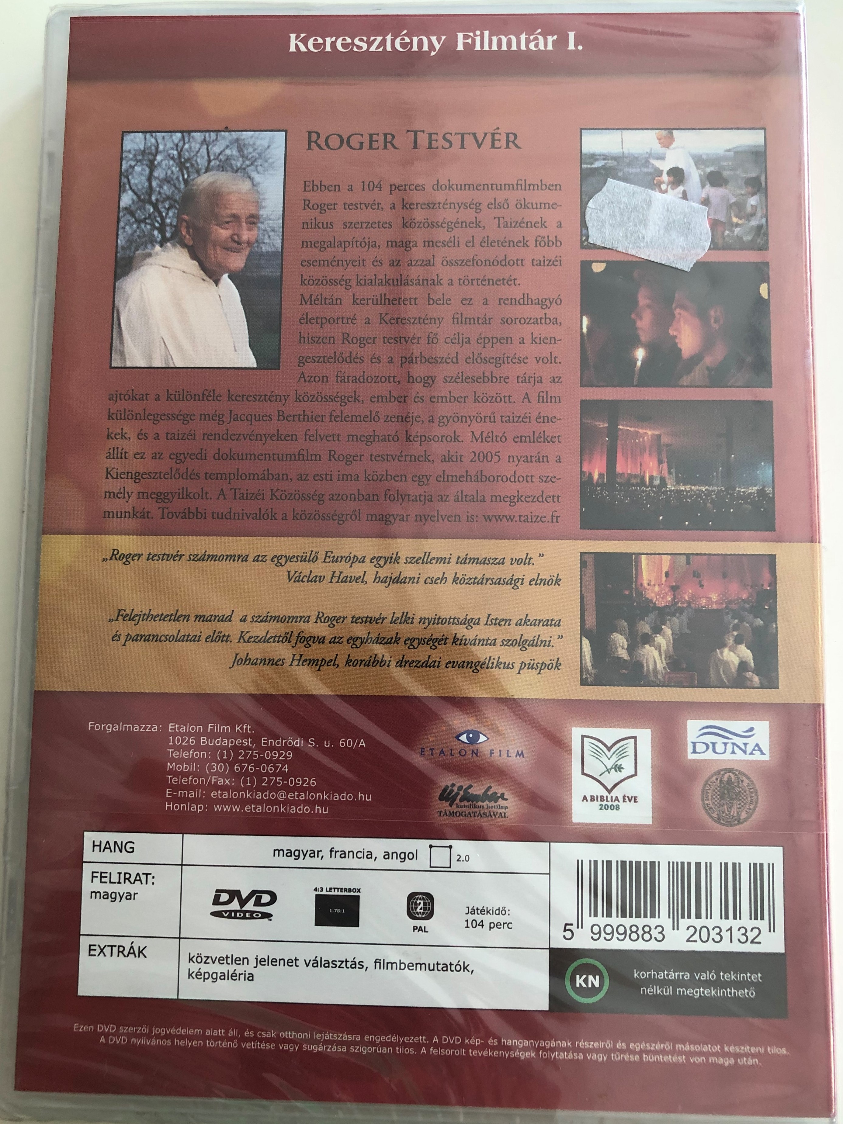 Roger Testvér - Találkozások a Taizéi Roger Testvérrel DVD 1993 Meeting ...