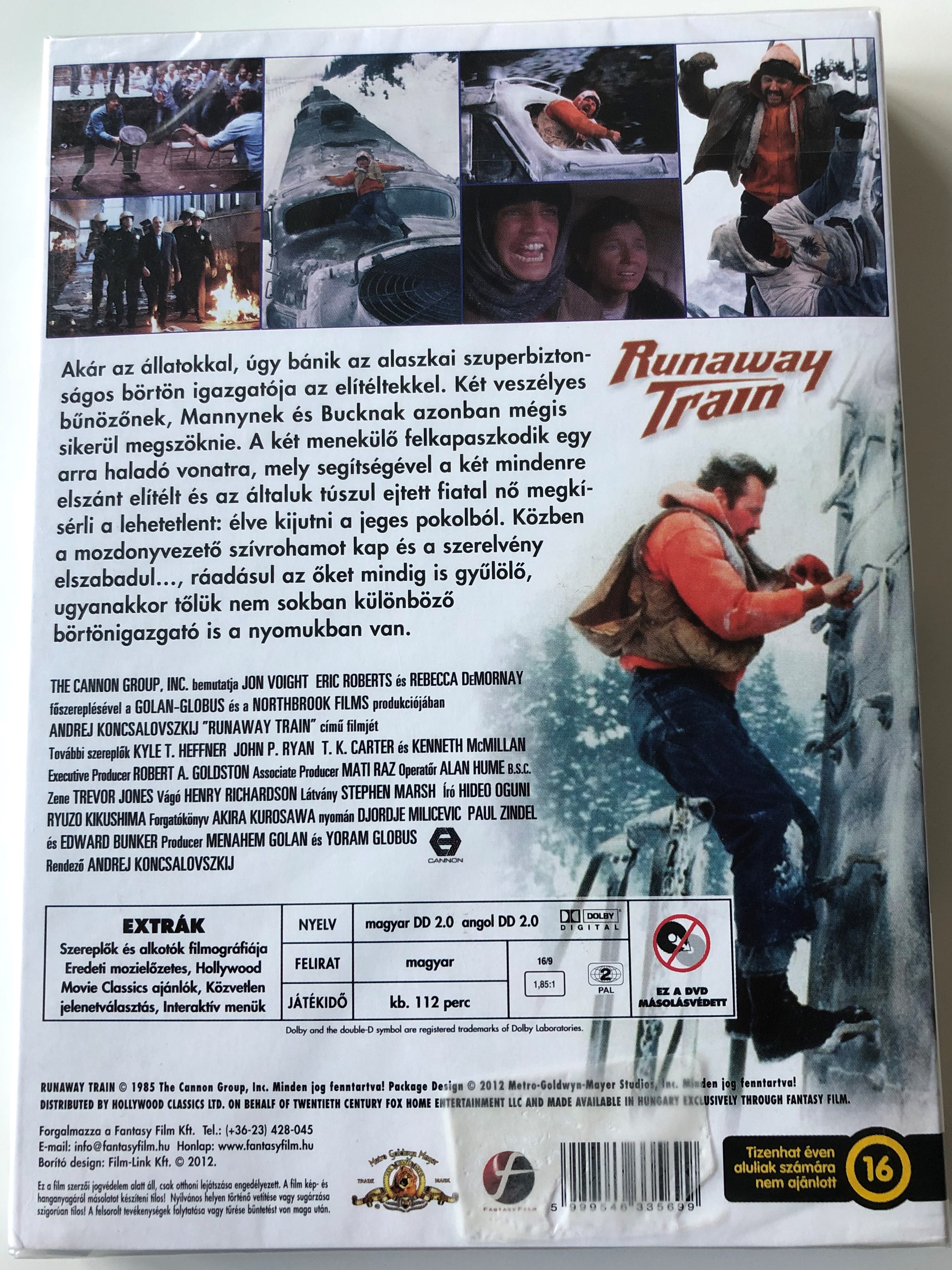 Runaway Train DVD 1985 Szökevényvonat / Directed by Andrei Konchalovsky /  Starring: Jon Voight, Eric Roberts, Rebecca De Mornay, Kyle T. Heffner -  bibleinmylanguage