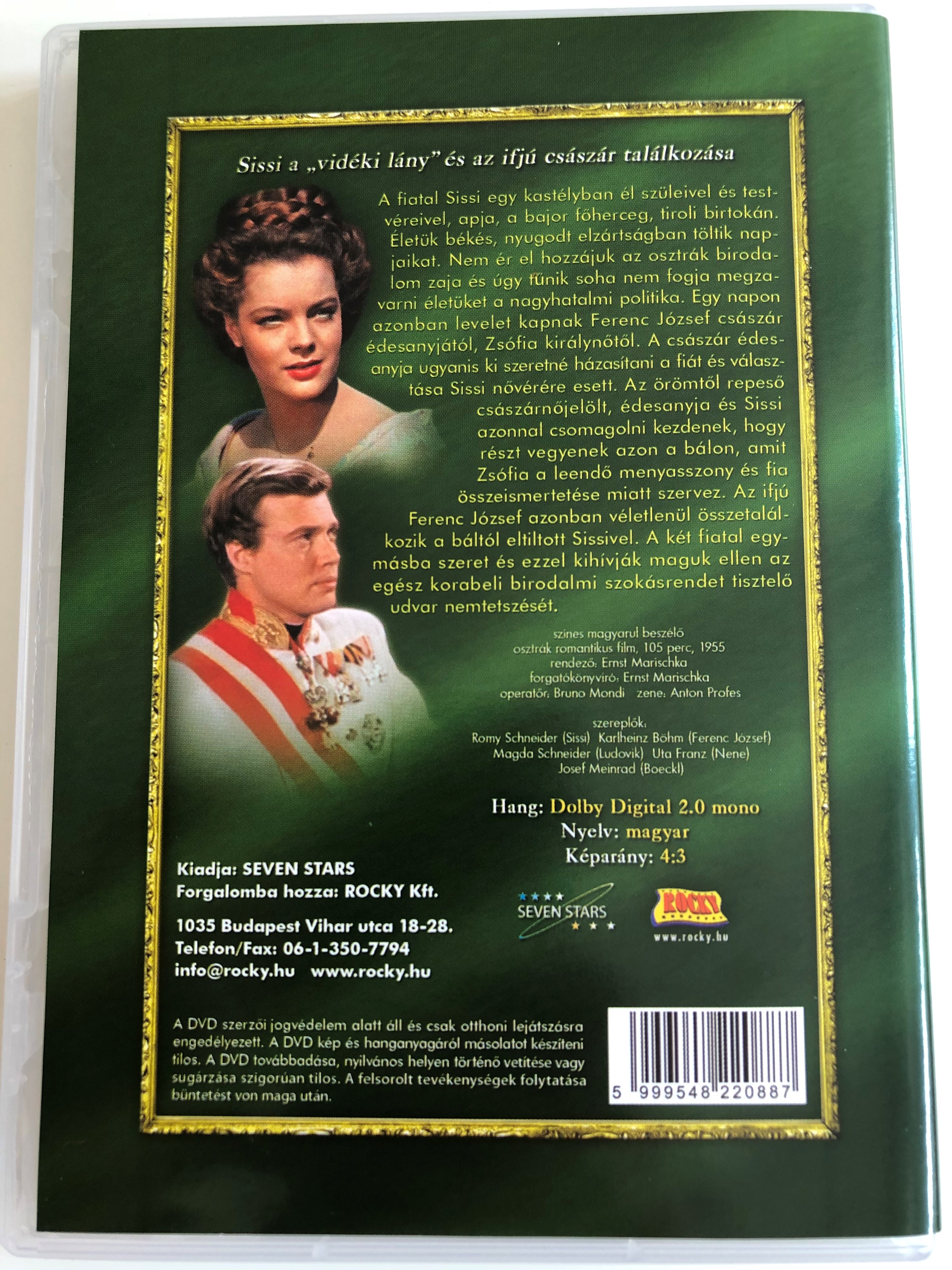 Sissi 1. (The Queen of hungarians) DVD 1955 Sissi 1. / Directed by Ernst  Marischka / Starring: Romy Schneider, Karlheinz Böhm, Magda Schneider, Uta  Franz, Gustav Knuth, Josef Meinrad, Vilma Degischer - bibleinmylanguage