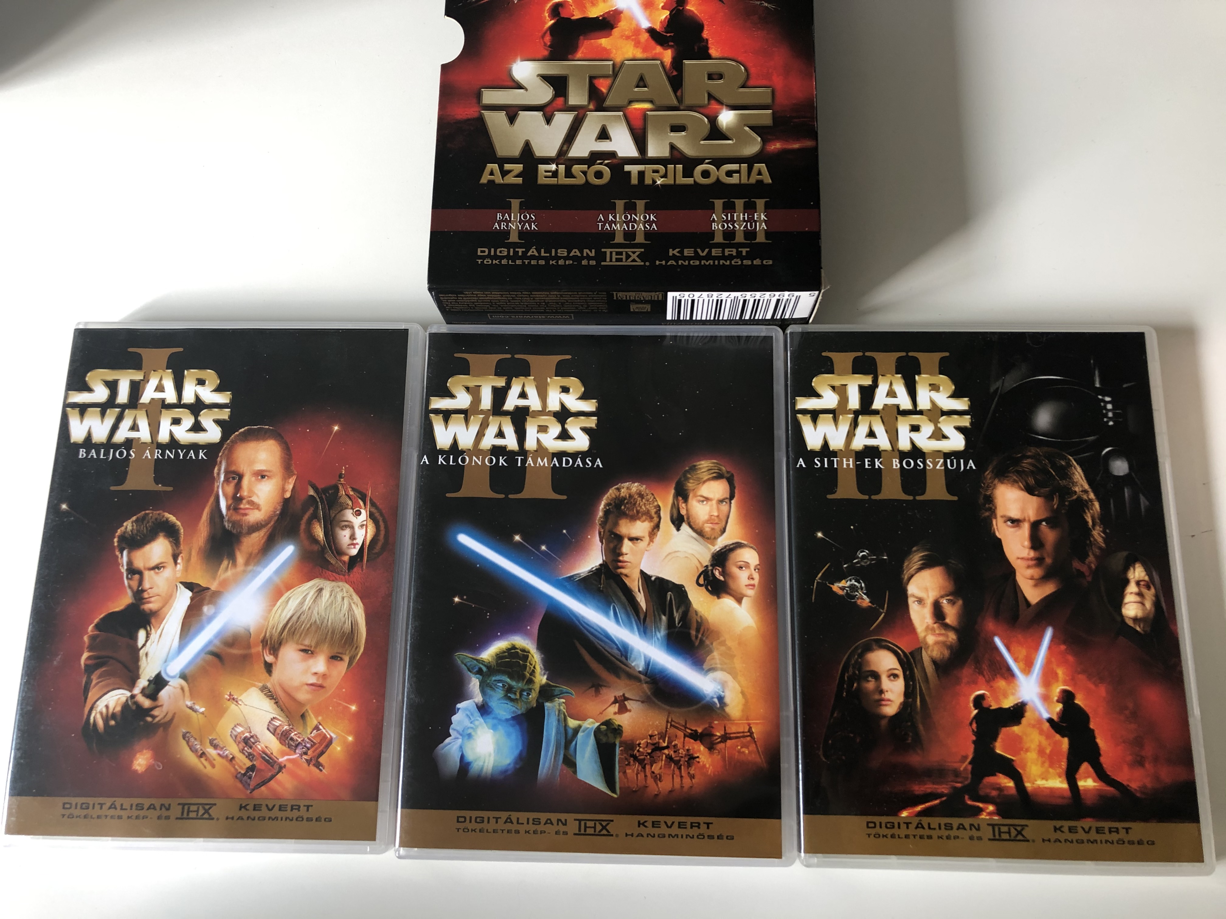 Star Wars The first trilogy DVD SET Star Wars - Az első trilógia / Phantom  Menace, Attack of the Clones, Revenge of the Sith / Written & Directed by  George Lucas /