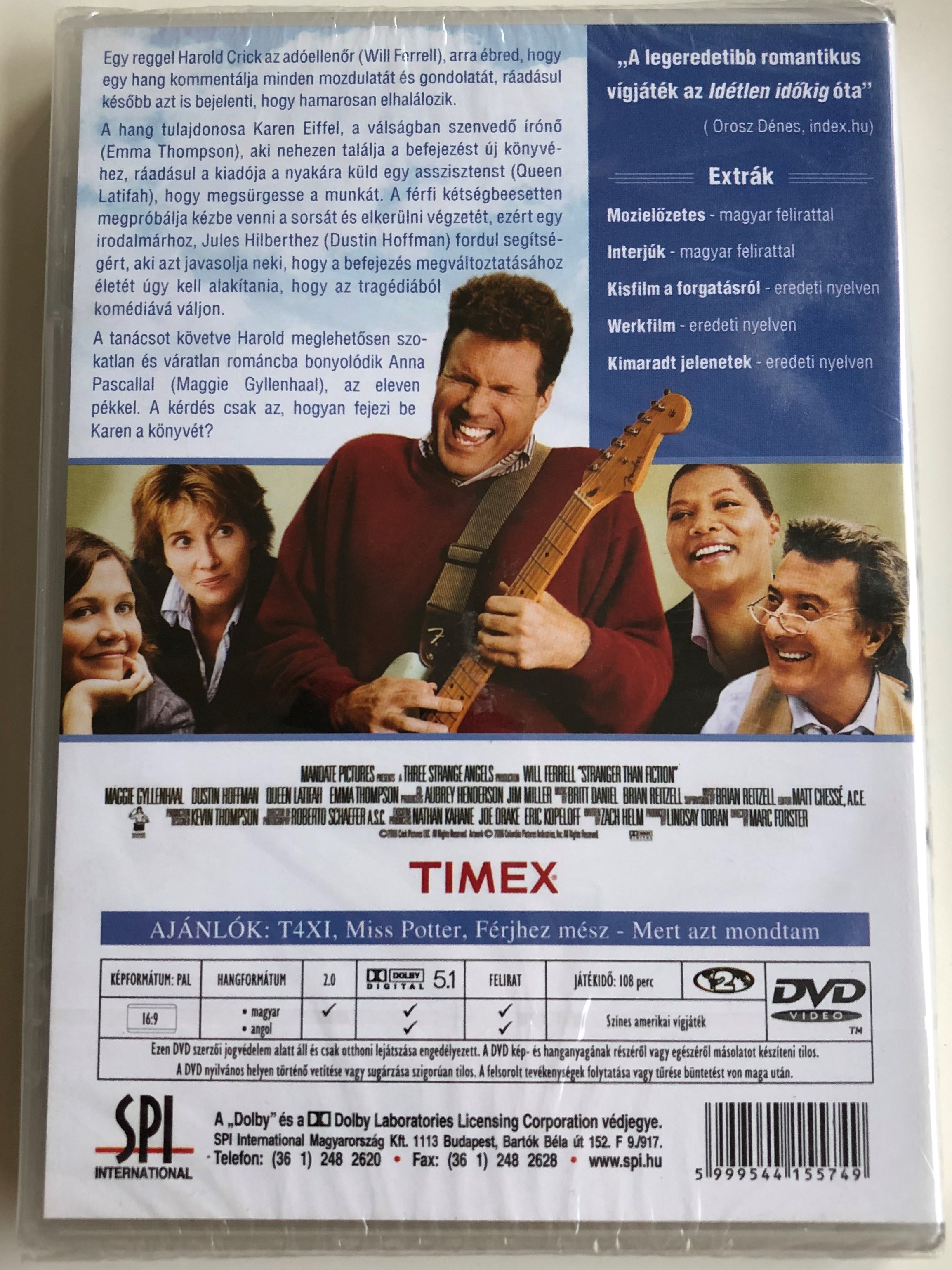 Stranger than Fiction DVD 2006 Felforgatókönyv / Directed by Marc Forster /  Starring: Will Ferrell, Maggie Gyllenhaal, Dustin Hoffman, Queen Latifah -  Bible in My Language