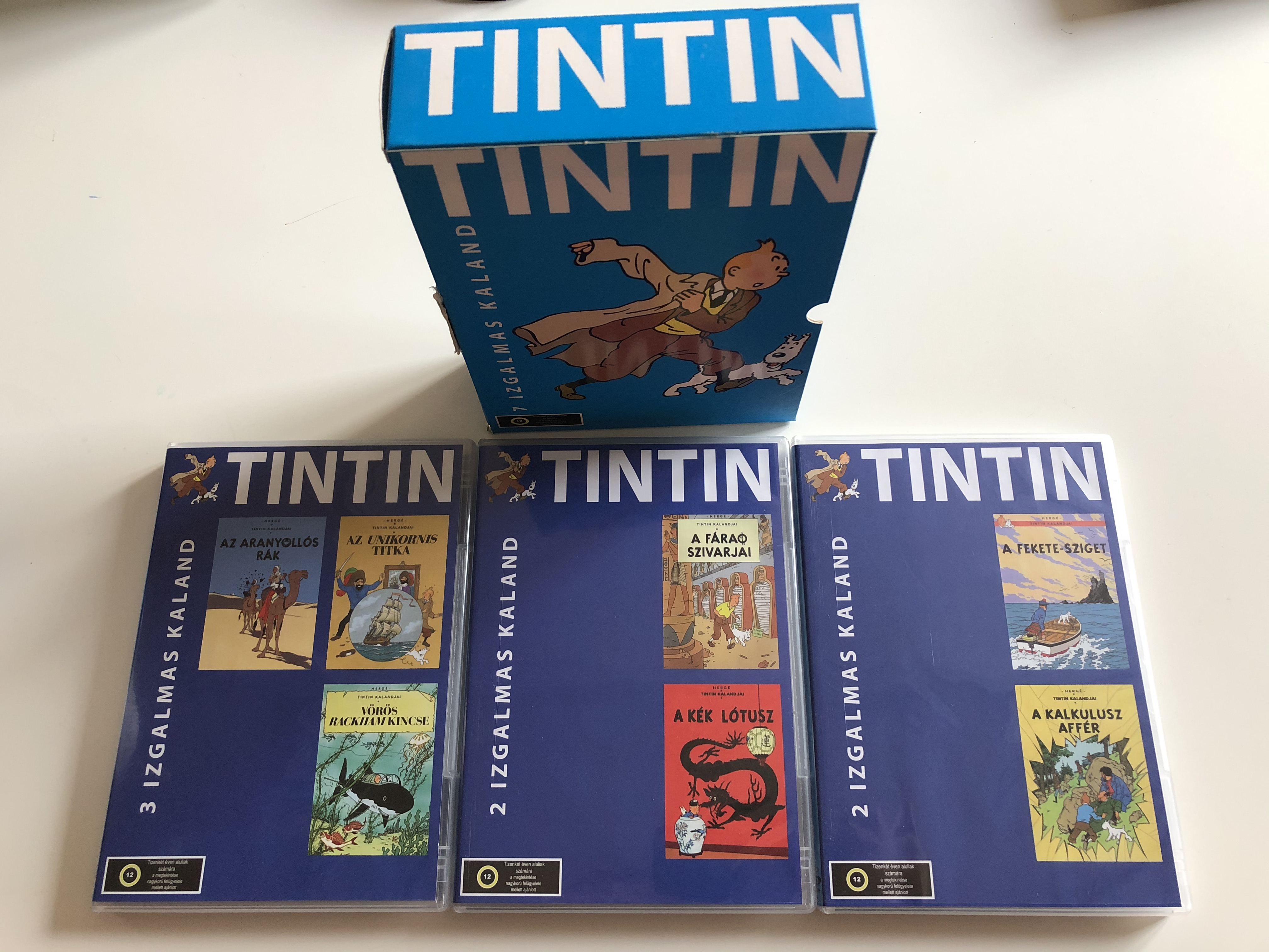 The Adventures of Tintin DVD SET 1991 Tintin - 7 izgalmas kaland / 7  exciting adventures / A fáraó szivarjai, A kék lótusz, A fekete-sziget, A  kalkulusz affér / Les Aventures de Tintin / 3 DVD - bibleinmylanguage