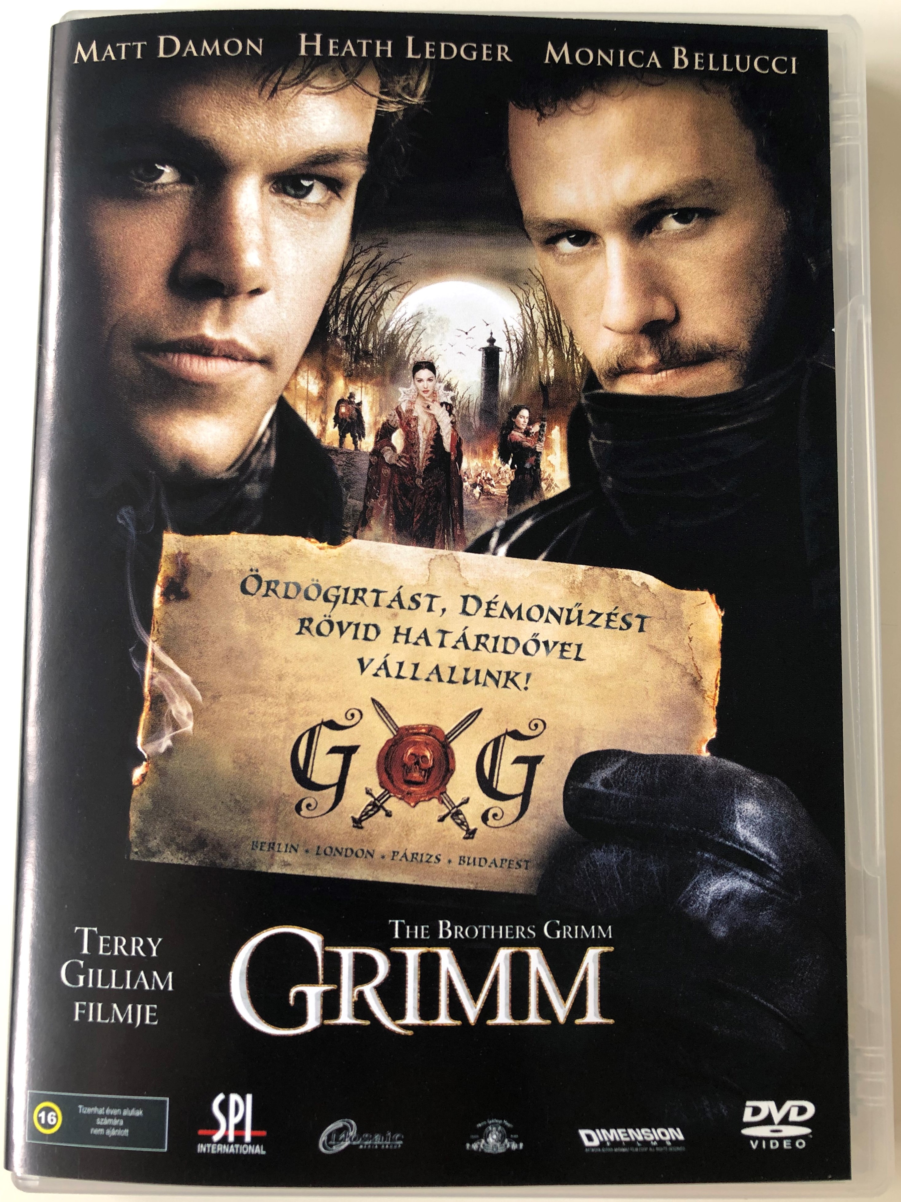 The Brothers Grimm DVD 2005 Grimm / Directed by Terry Gilliam / Starring:  Matt Damon, Heath Ledger, Monica Bellucci - bibleinmylanguage