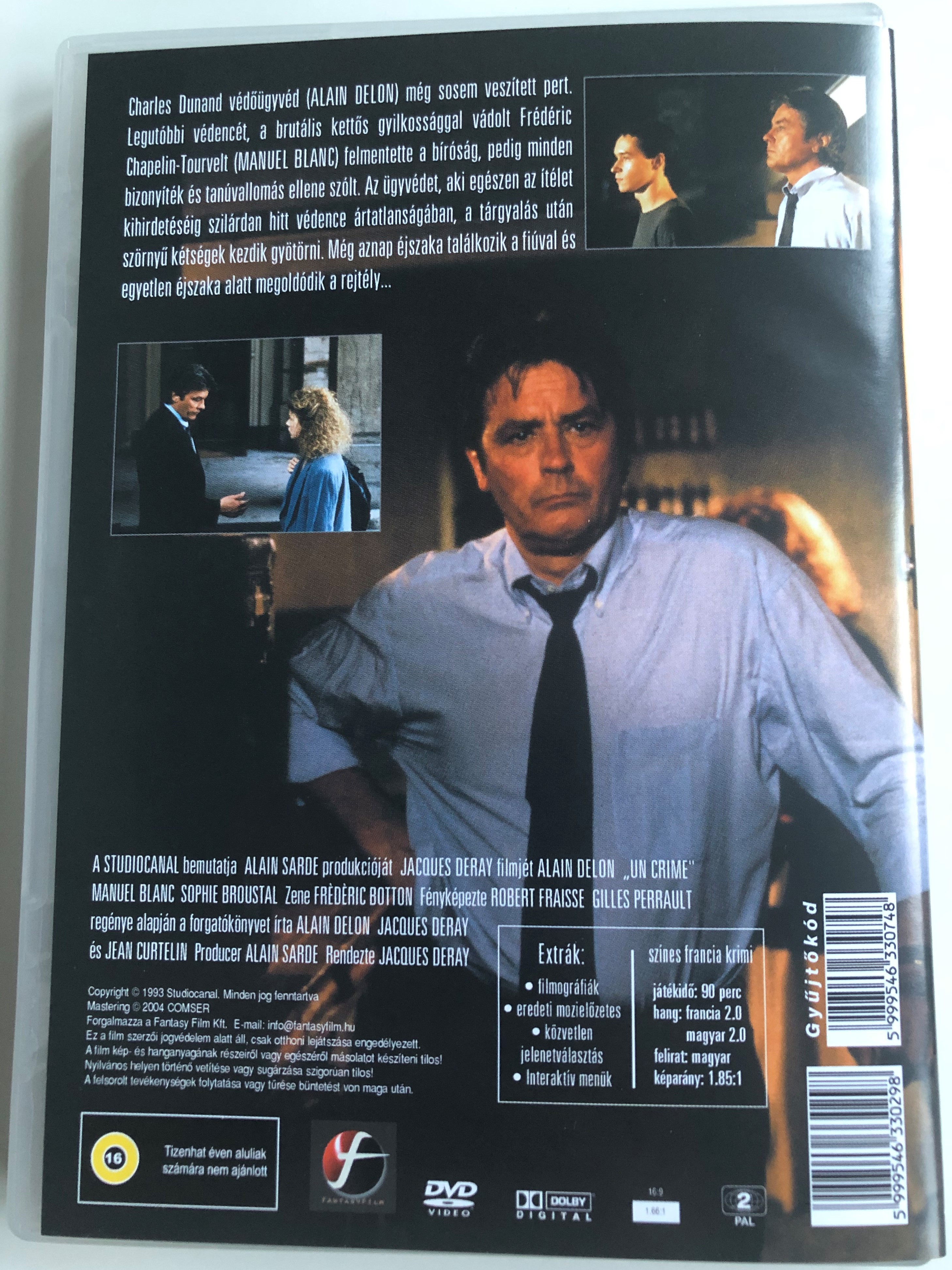 Un Crime (A Crime) DVD 1993 Egy Bűntény /Directed by Jacques Deray /  Starring: Alain Delon, Manuel Blanc, Sophie Broustal, Maxime Leroux -  bibleinmylanguage
