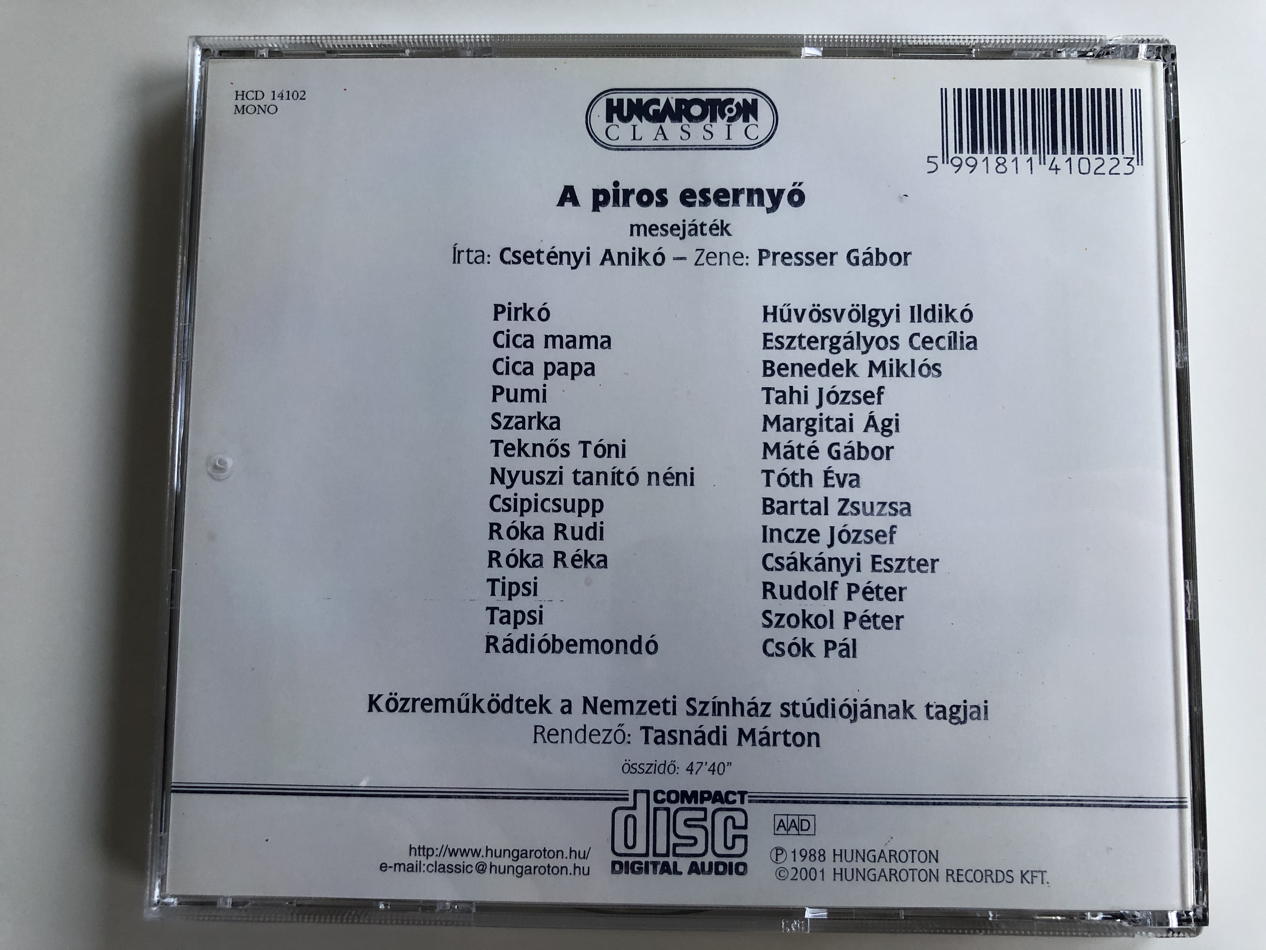 A Piros Esernyő / Mesejatek, Irta: Csetenyi Aniko, Zene: Presser Gabor /  Hungaroton Classic ‎Audio CD 1988 Mono / HCD 14102 - Bible in My Language