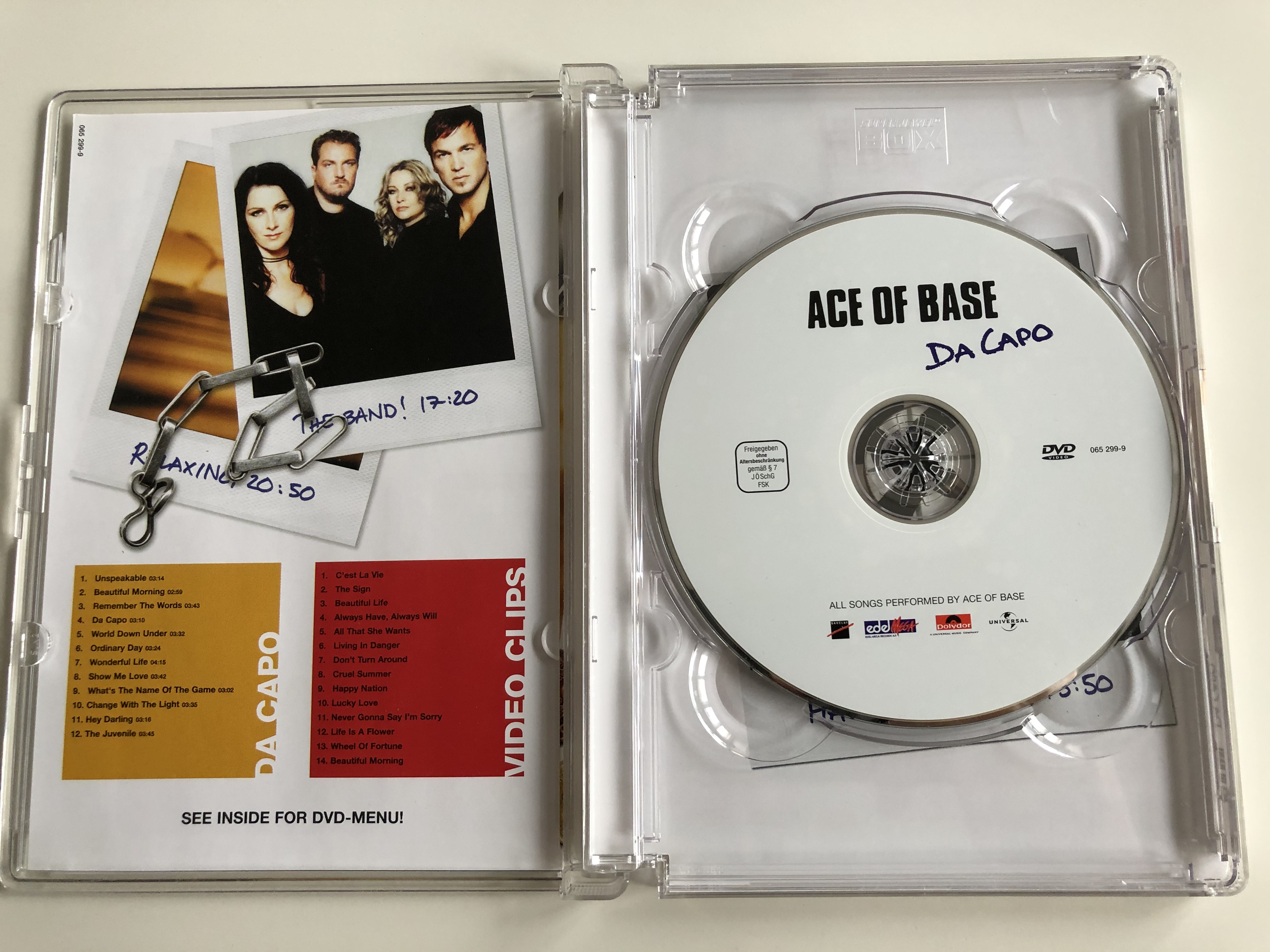 Ace of Base - Da Capo - the DVD / Complete Album in Surround Sound / Bonus:  + 14 Video Clips / Biography & Discography - bibleinmylanguage