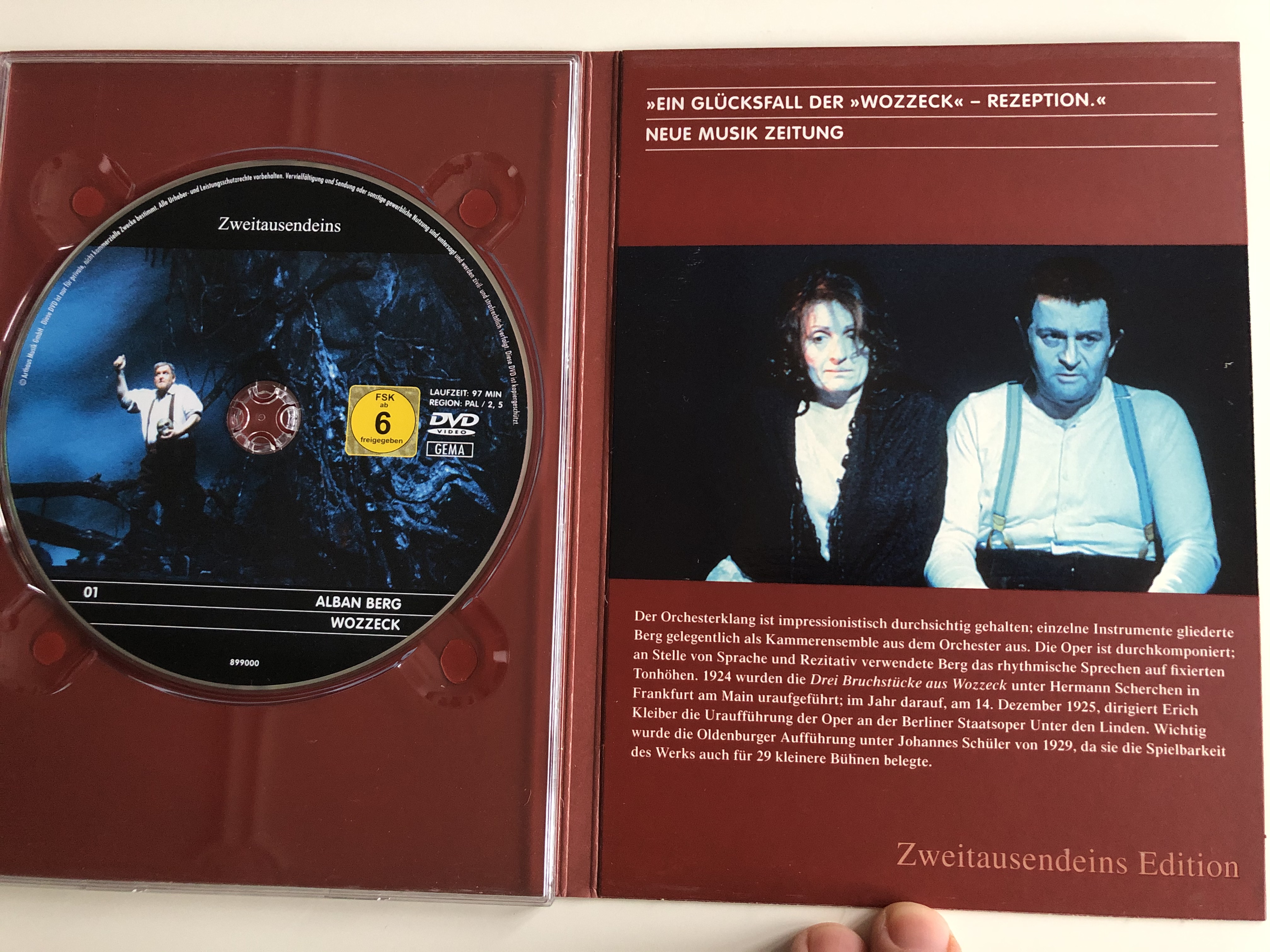 Alban Berg 01 - Wozzeck DVD 1987 Zweitausendeins Edition / Opera by opera  by Austrian composer / GEMA / Vienna State Orchestra / Wiener Staatsoper -  bibleinmylanguage