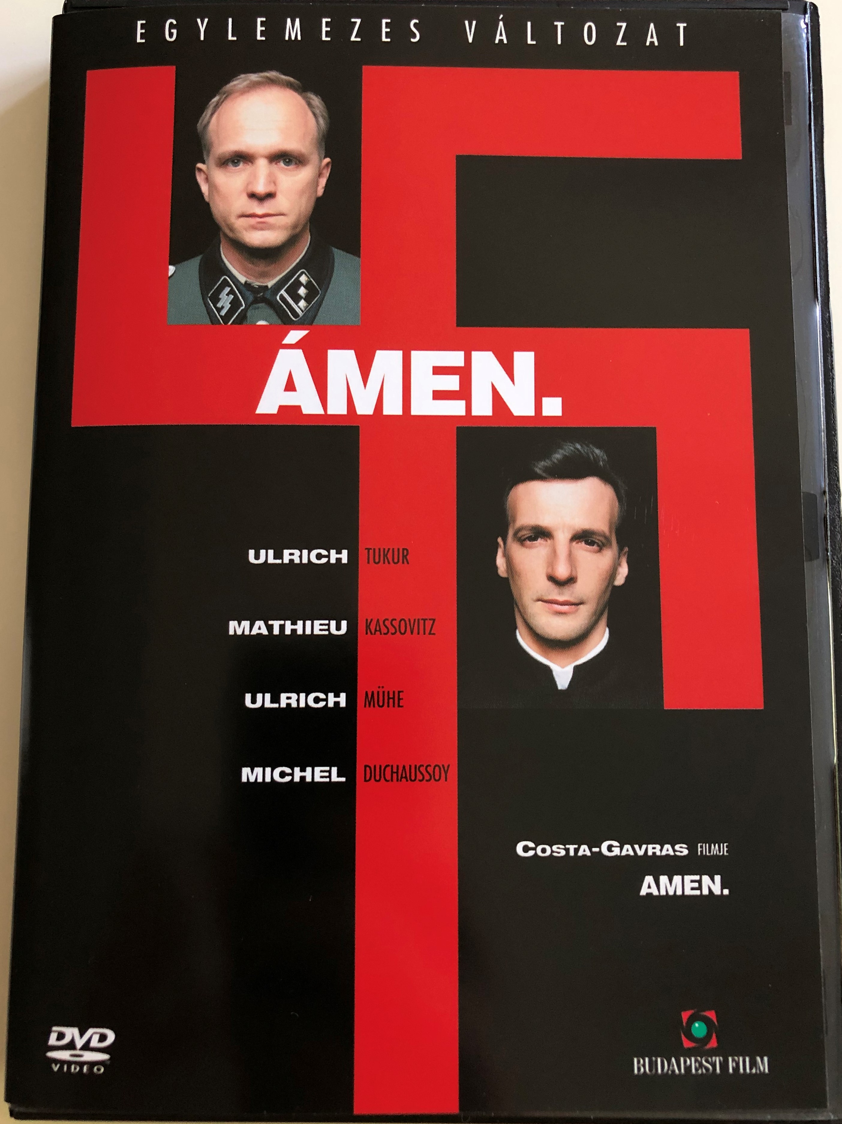 Amen DVD 2002 Ámen / Directed by Costa-Gavras / Starring: Ulrich Tukur,  Mathieu Kassovitz, Ion Caramitru, Marcel Iureş - bibleinmylanguage
