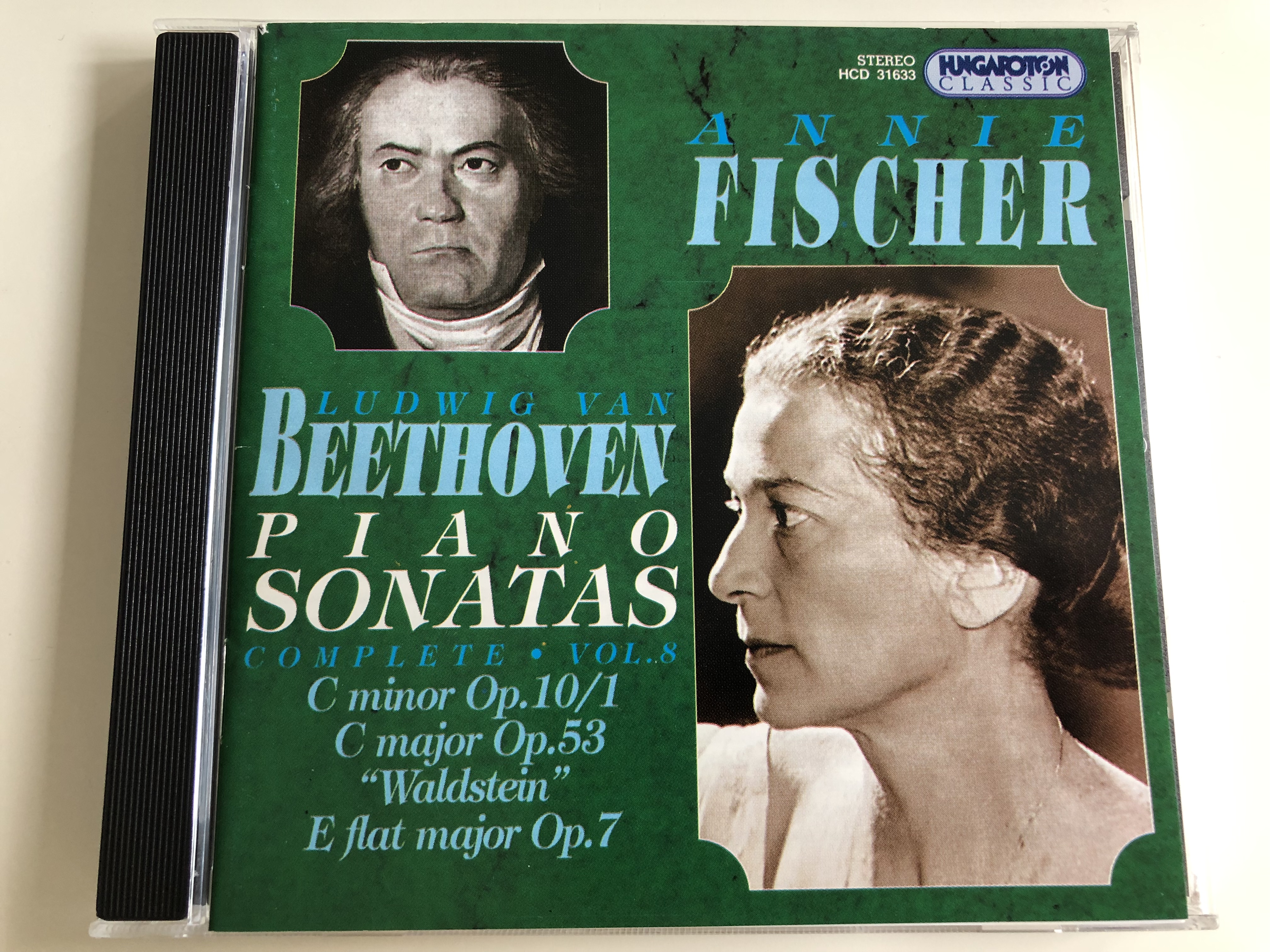 Annie Fischer: Beethoven Piano Sonatas - Complete Vol. 8 / C Minor Op.  10/1, C Major Op. 53 "Waldstein" E flat major Op.7 / Audio CD 1998 /  Hungaroton Classic / HCD 31633 - bibleinmylanguage