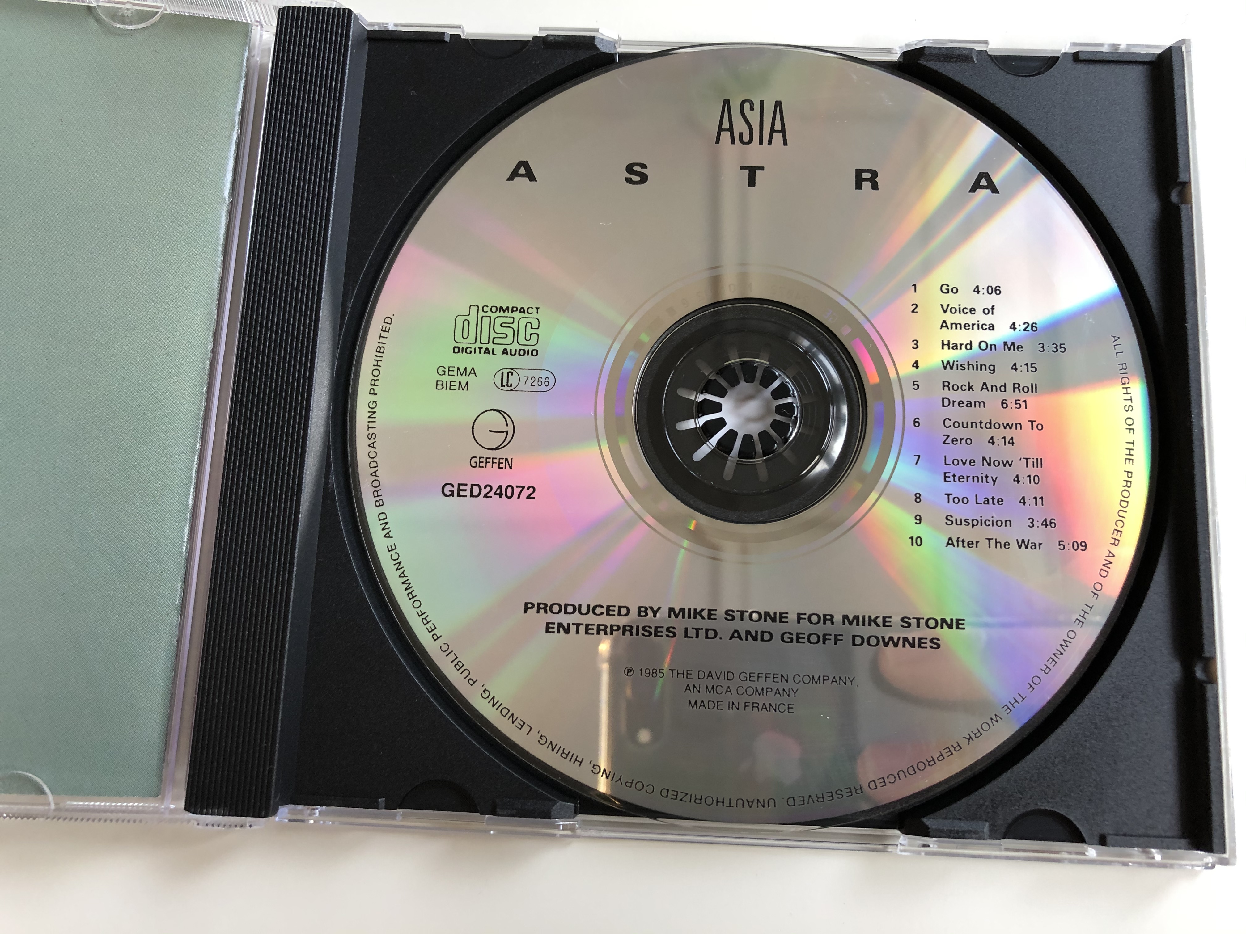 Asia – Astra / A Digital Recording / Geffen Records ‎Audio CD 1985 /  GED24072 - bibleinmylanguage