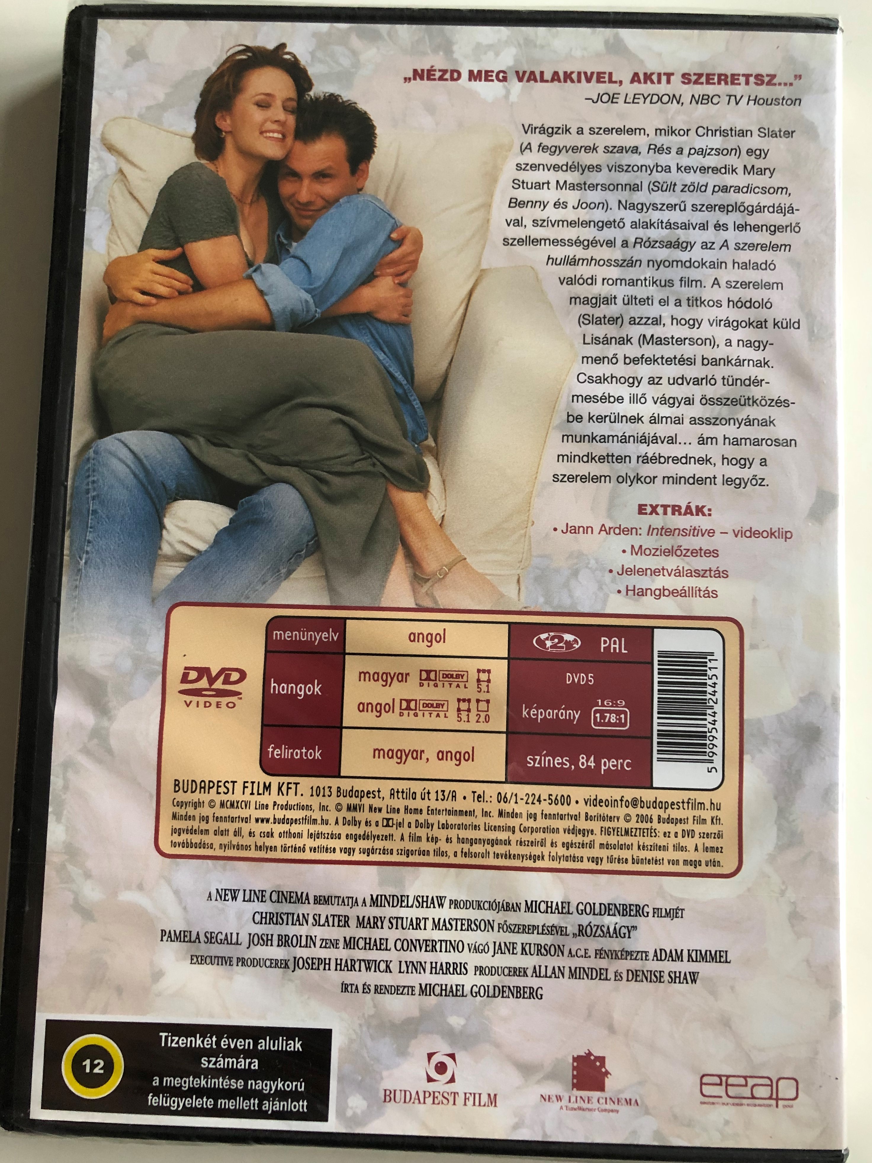 Bed of Roses DVD 1996 Rózsaágy / Directed by Michael Goldenberg / Starring:  Christian Slater, Mary Stuart Masterson - Bible in My Language