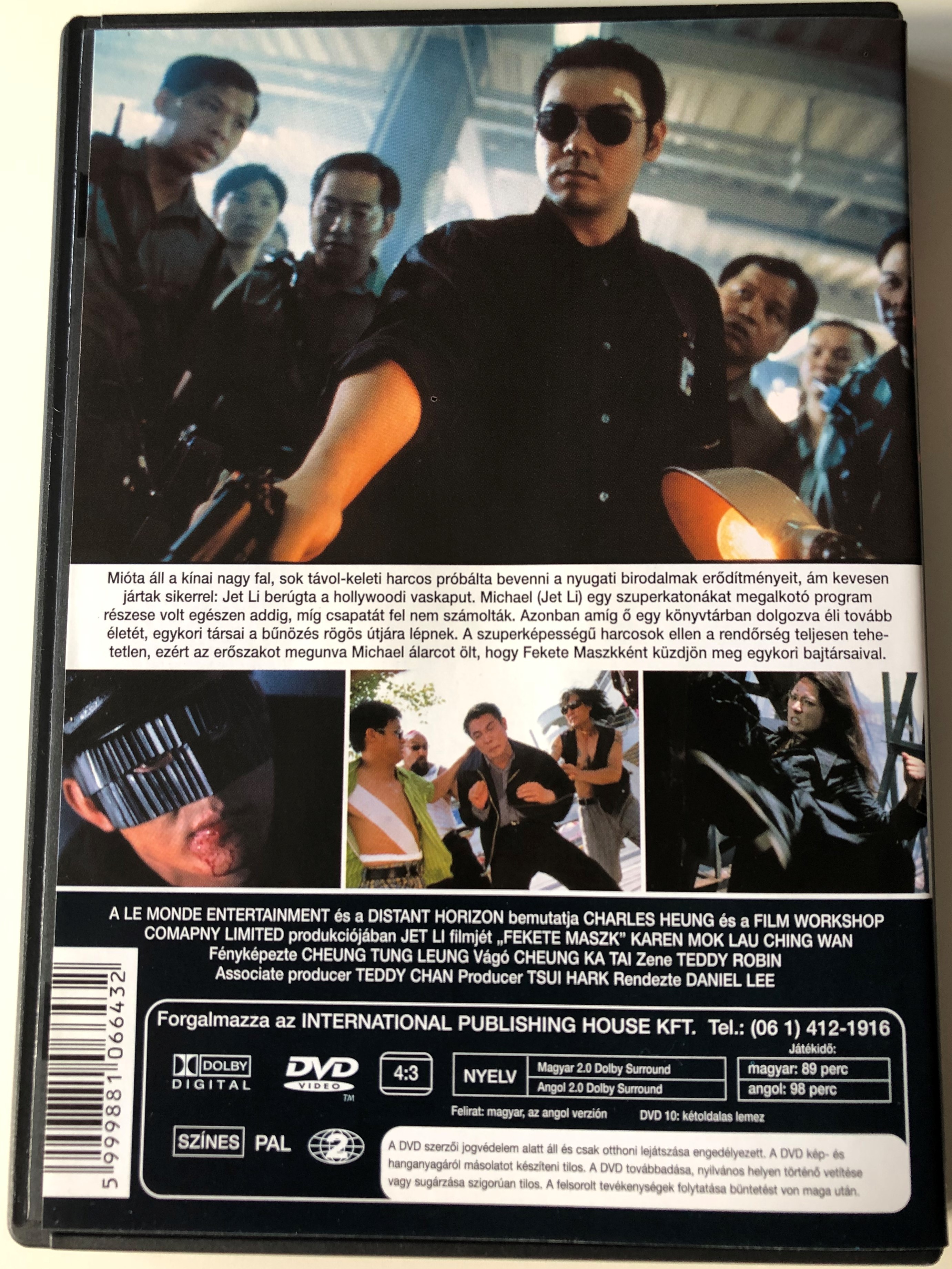 Black Mask DVD 1996 Fekete Maszk (黑俠) / Directed by Daniel Lee / Starring:  Jet Li, Lau Ching-wan, Karen Mok, Françoise Yip / DVD10 double sided disc -  bibleinmylanguage