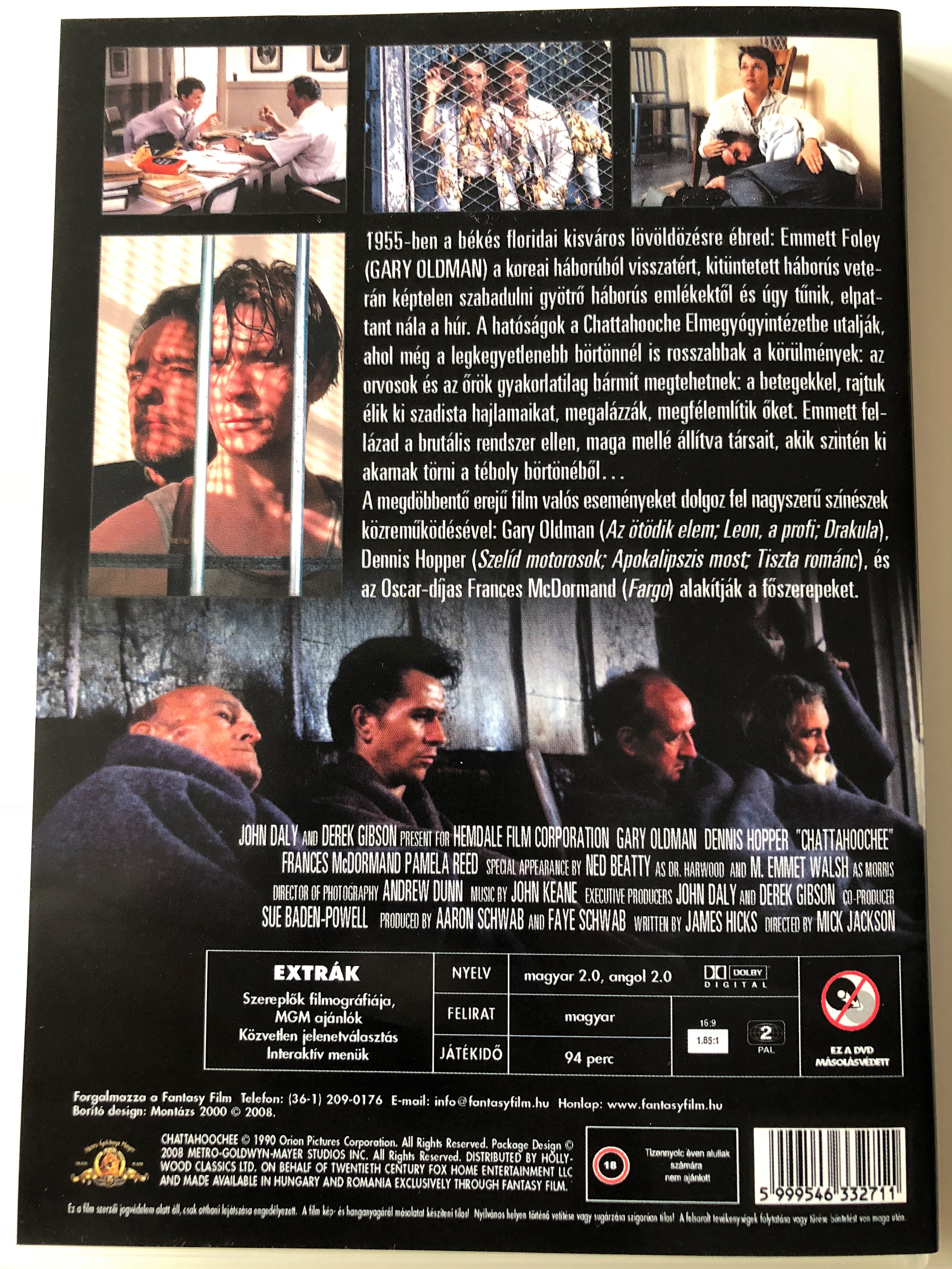 Chattahoochee DVD 1990 Az őrület fészke / Directed by Mick Jackson /  Starring: Gary Oldman, Dennis Hopper / A Téboly Börtöne - bibleinmylanguage