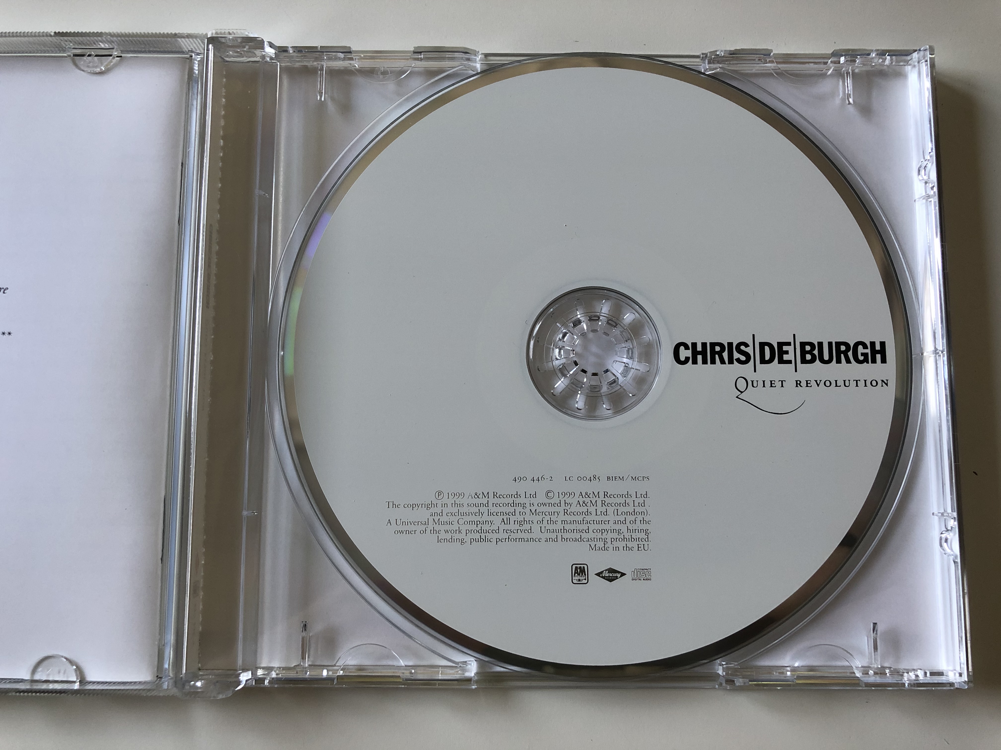 Chris De Burgh ‎– Quiet Revolution / A&M Records Audio CD 1999 / 490 ...