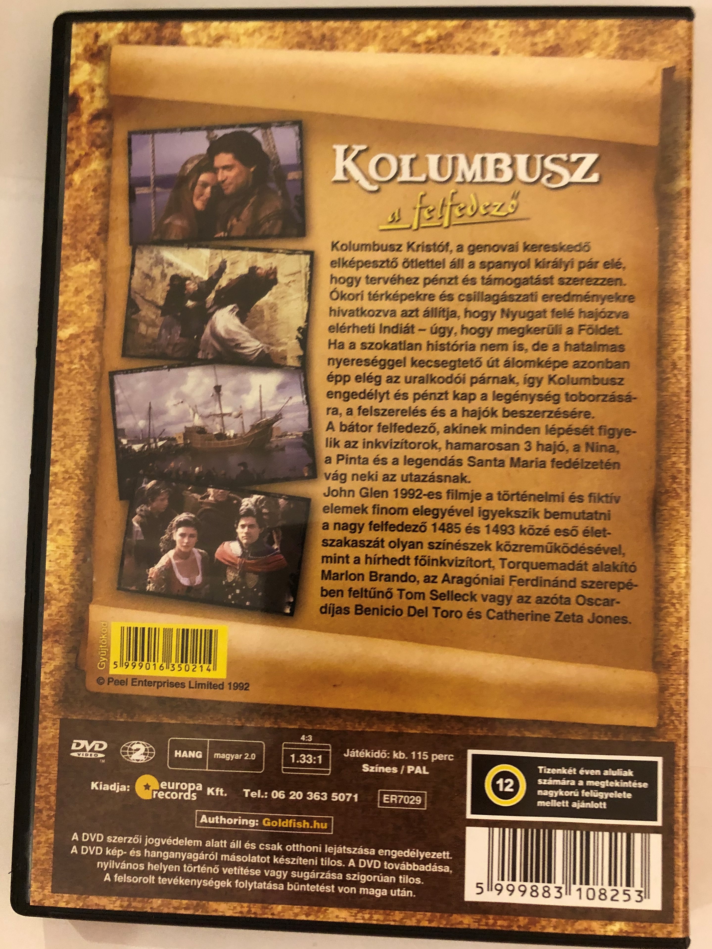 Christopher Columbus: The Discovery DVD 1992 Kolumbusz a felfedező ...