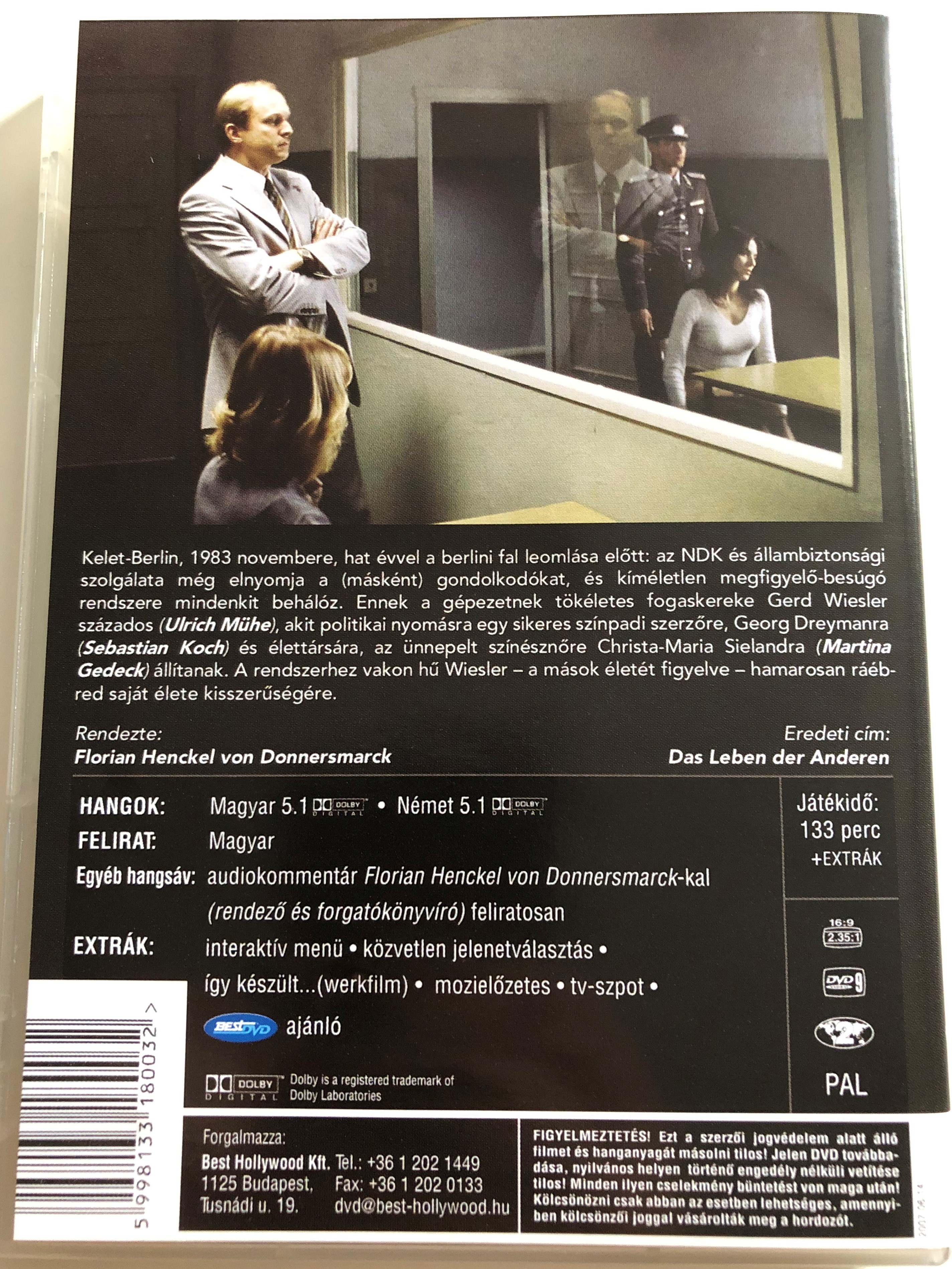 Das leben der Anderen DVD 2006 A mások élete (The lives of others) /  Directed by Florian Henckel von Donnersmarck / Starring: Ulrich Mühe,  Martina Gedeck , Sebastian Koch, Ulrich Tukur - bibleinmylanguage