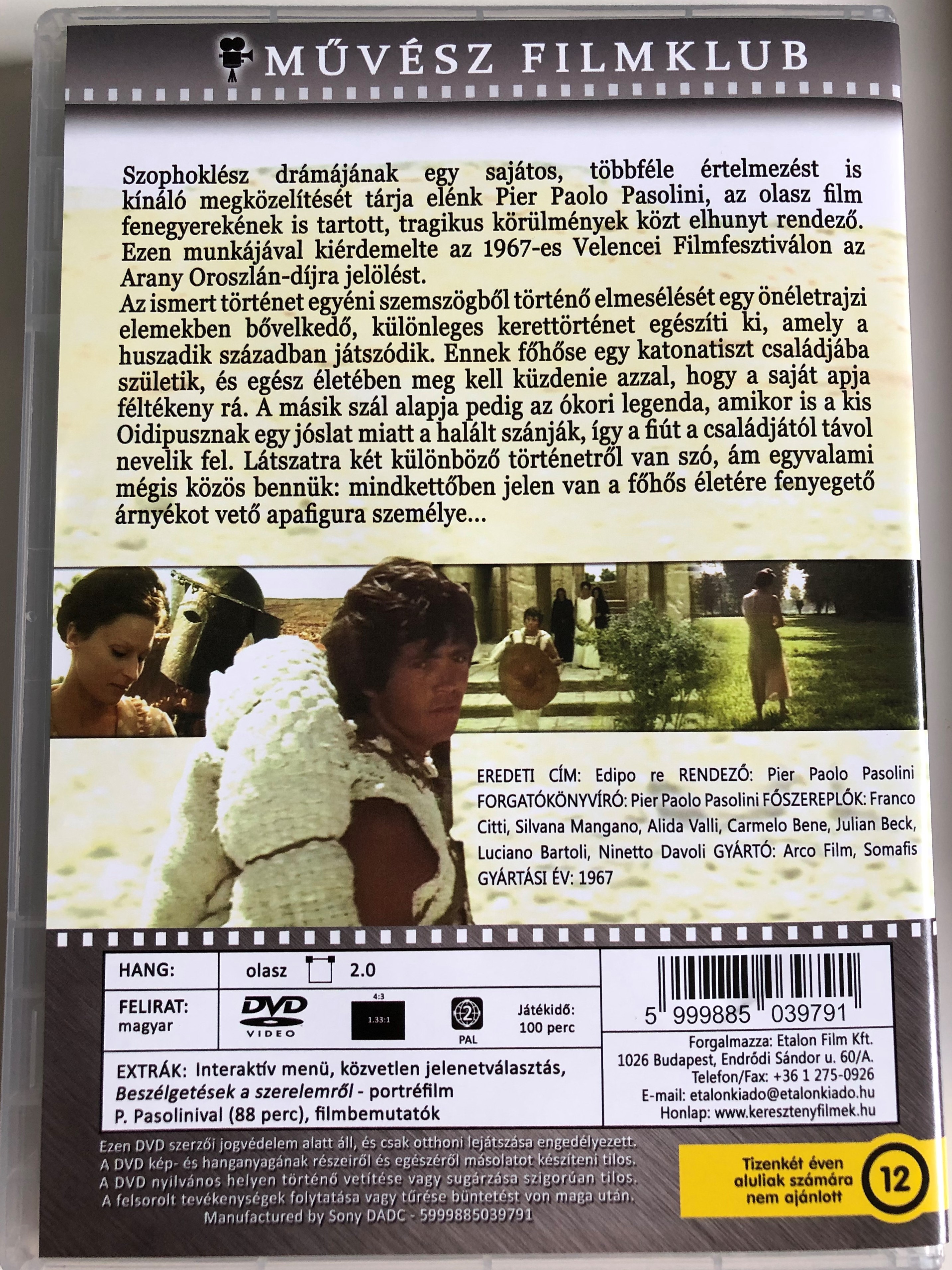 Edipo Re DVD 1967 Oidipusz Király (Oedipus Rex) / Directed by Pier Paolo  Pasolini / Starring: Silvana Mangano, Franco Citti, Alida Valli, Carmelo  Bene, Julian Beck, Luciano Bartoli, Francesco Leonetti - bibleinmylanguage