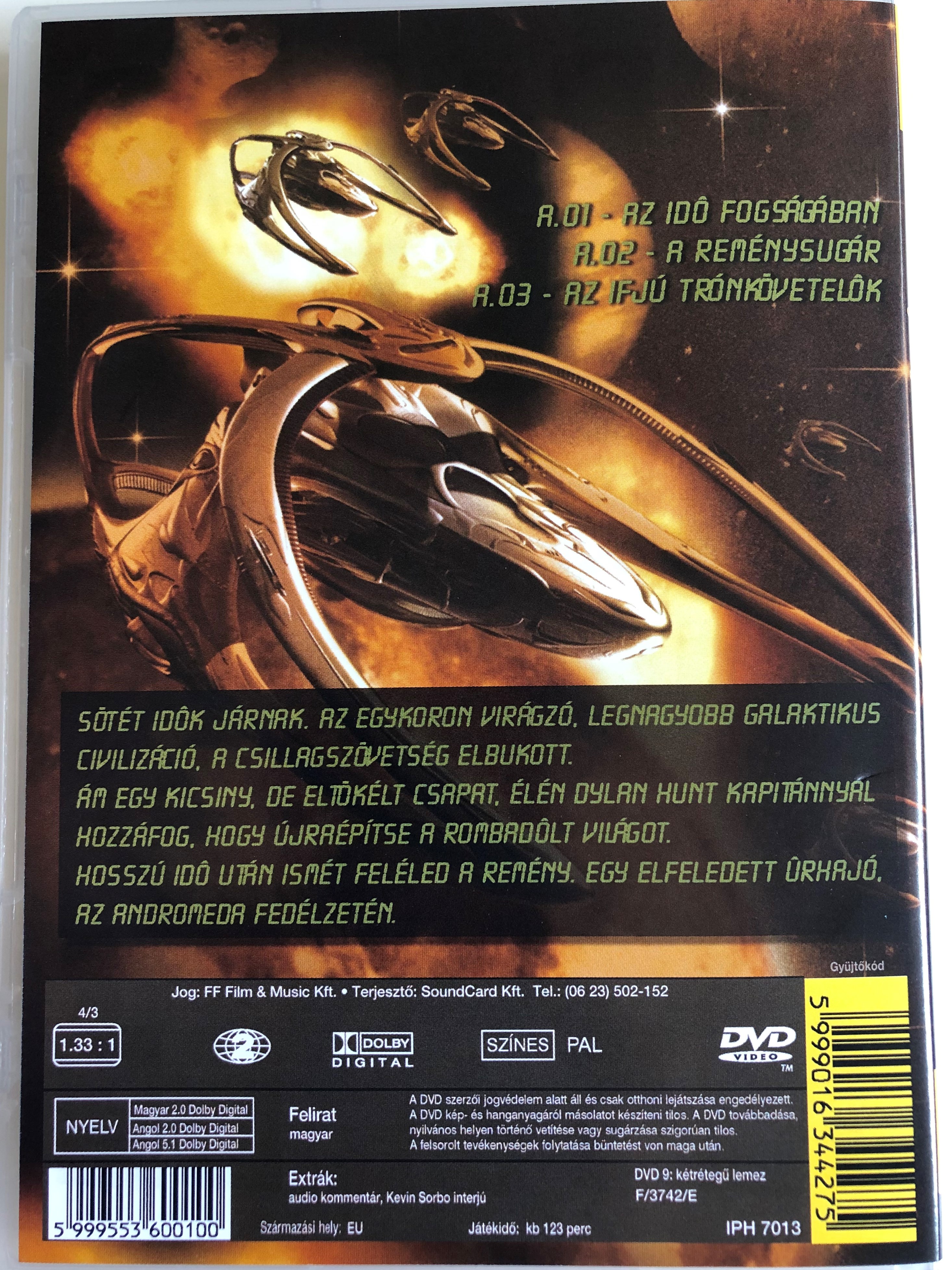 Gene Roddenberry's Andromeda DVD 2000 TV Series / Disc 1. / Written by Gene  Roddenberry / Producers: Allan Eastman, Majel Barrett Roddenberry, Jay  Firestone / Starring: Kevin Sorbo, Lisa Ryder, Keith Hamilton Cobb /  Episodes 1-3. - bibleinmylanguage