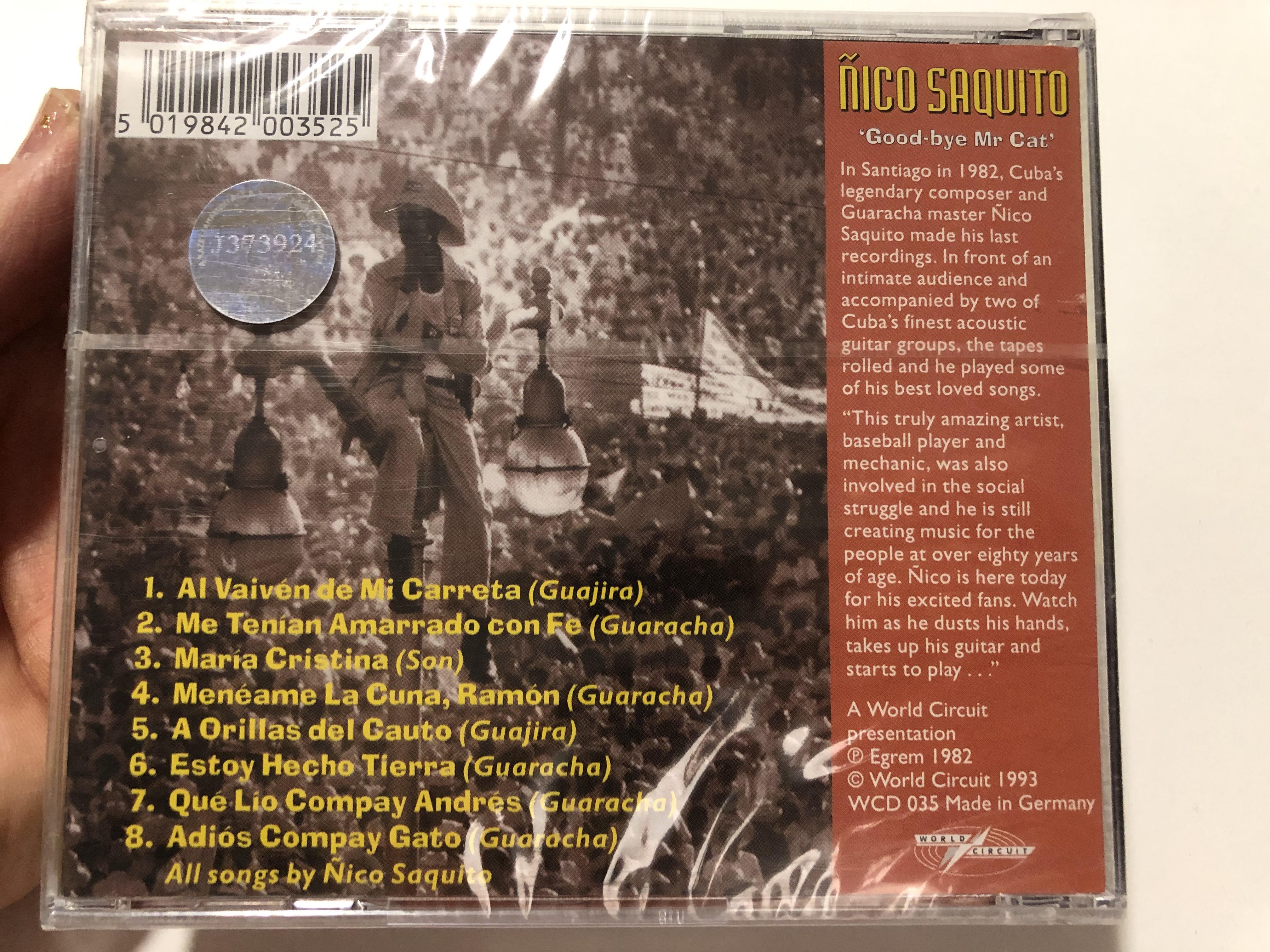 Ñico Saquito – Goodbye Mr. Cat / World Circuit Audio CD 1993 / WCD 035 -  bibleinmylanguage