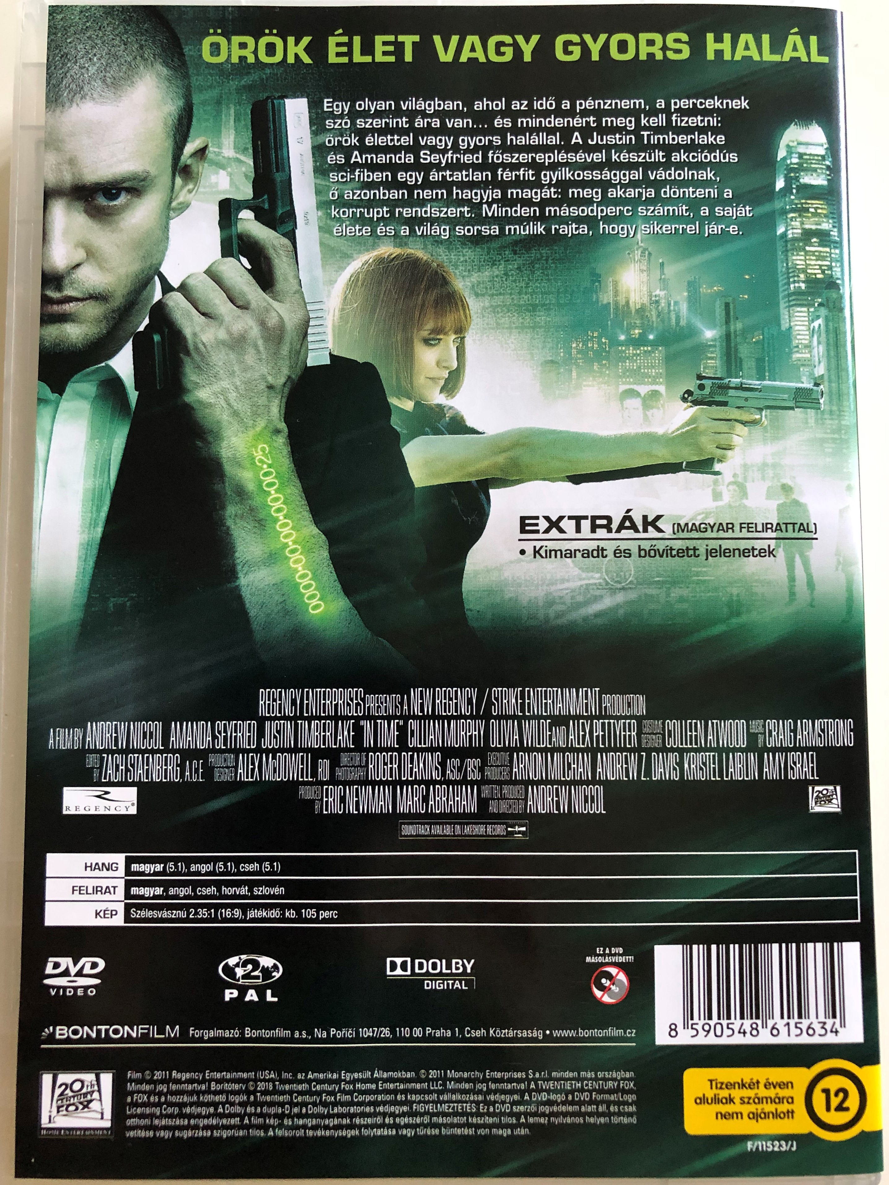 In Time DVD 2011 Lopott Idő / Directed by Andrew Niccol / Starring: Amanda  Seyfried, Justin Timberlake, Cillian Murphy, Olivia Wilde -  bibleinmylanguage