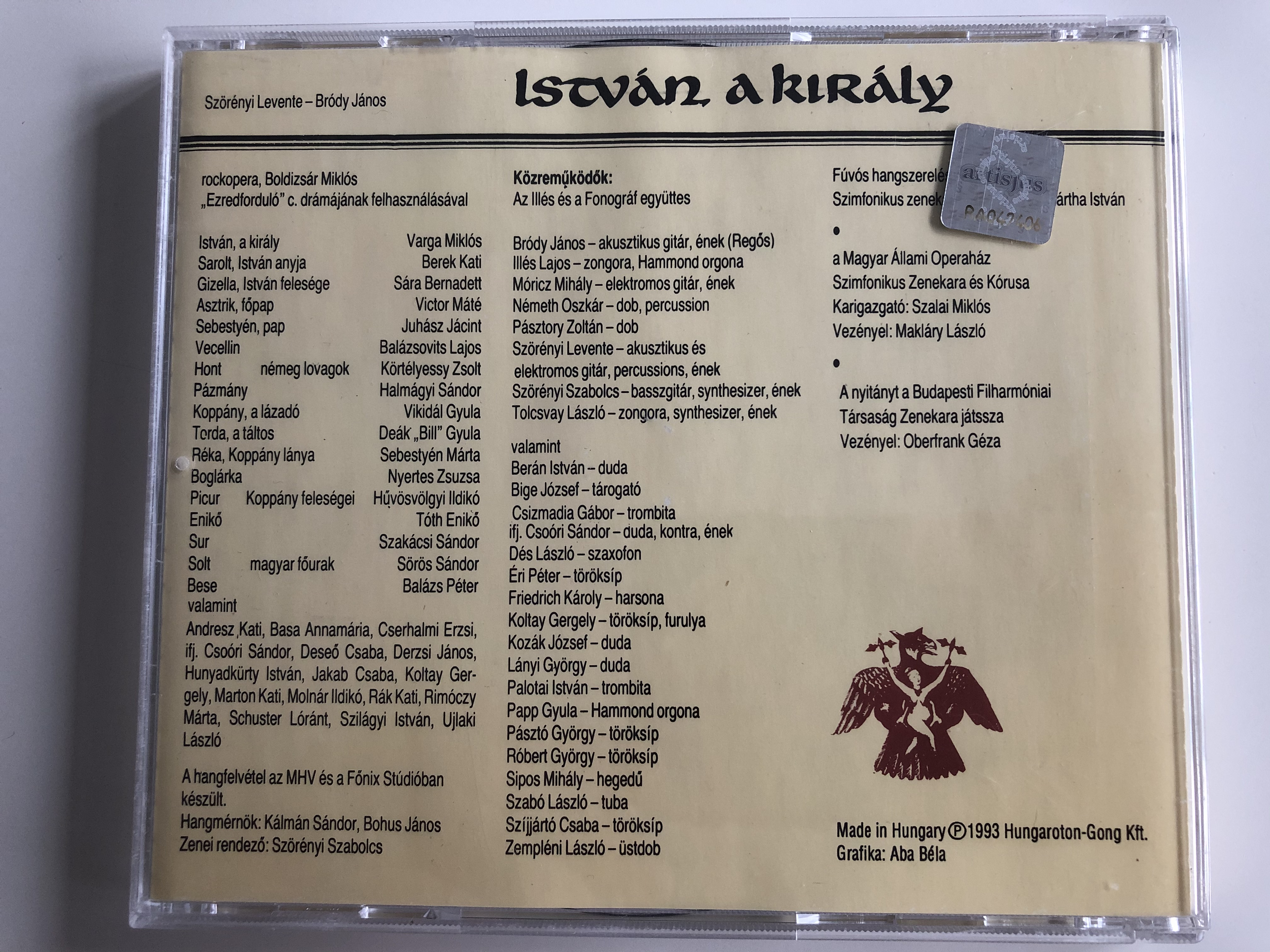 István, A Király (Rockopera) / Szörényi Levente - Bródy János / Gong ‎2x  Audio CD 1993 Stereo / HCD 14133-34 - Bible in My Language