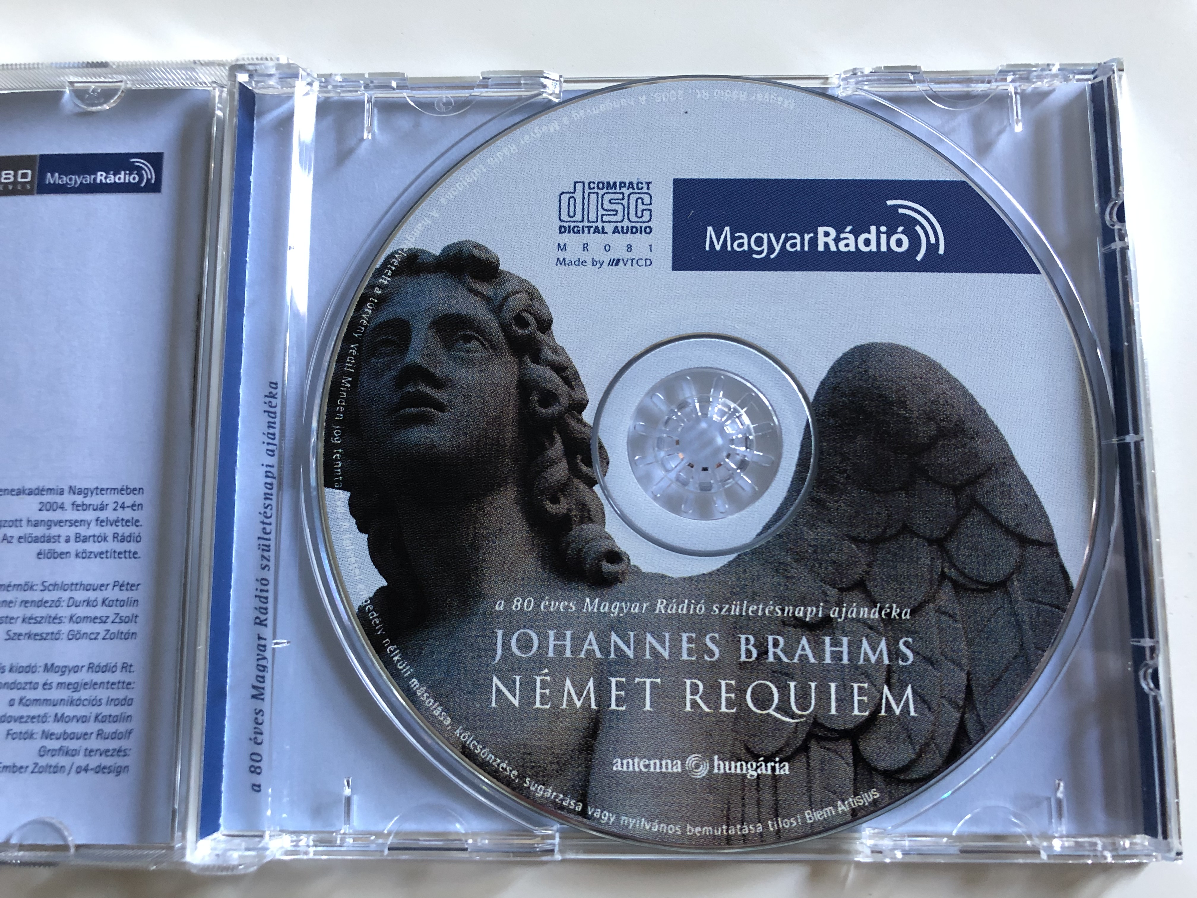 Johannes Brahms - Nemet Requiem / Szaboki Tunde, Massanyi Viktor / Magyar  Radio Enekkara es Szimfonikus Zenekara / Conducted: Fischer Adam / VTCD  Audio CD / MR 081 - Bible in My Language