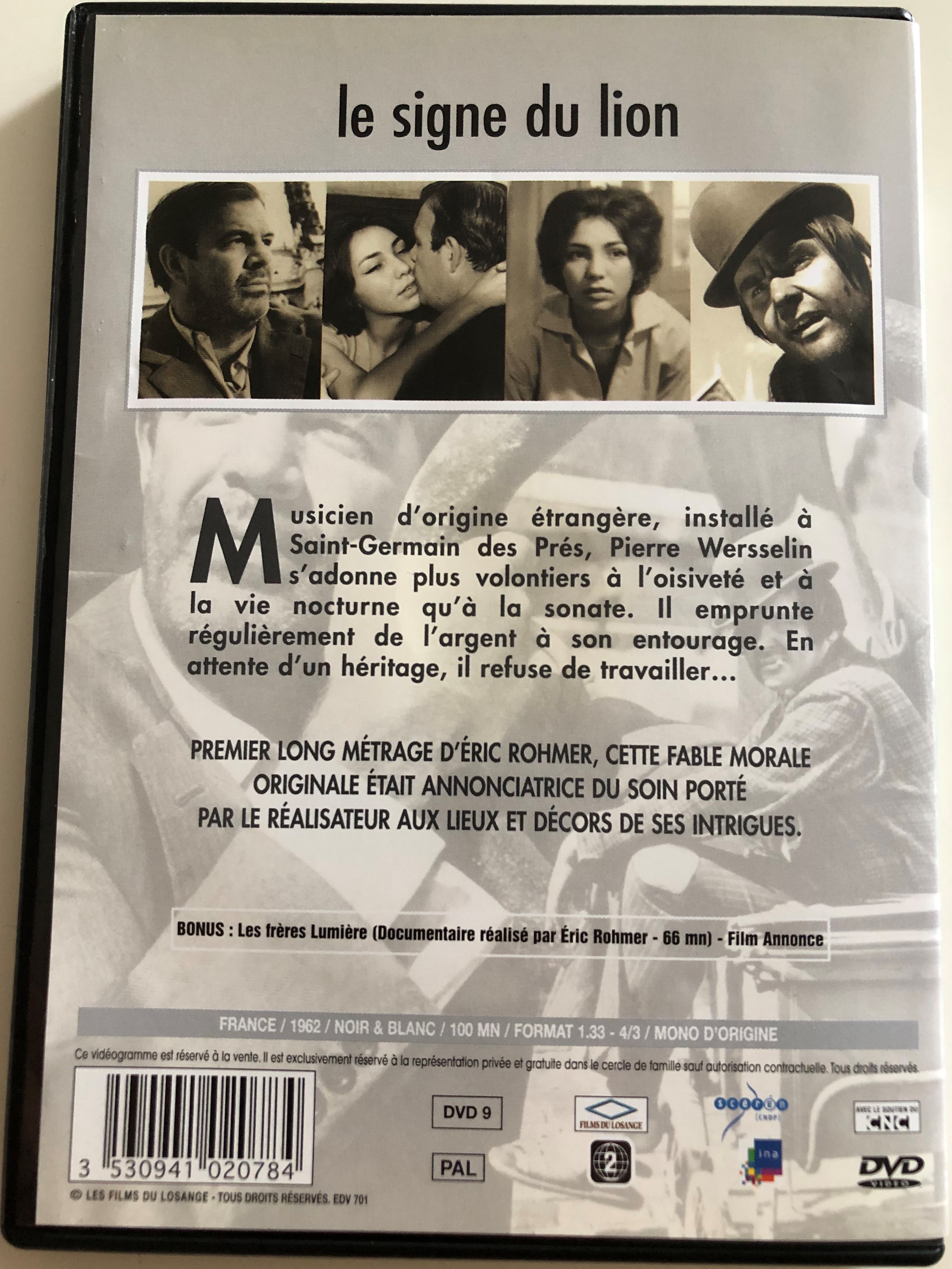 Le signe du lion DVD 1962 The Sign of Leo / Directed by Éric Rohmer /  Starring: Jess Hahn, Jean Le Poulain, Van Doude / B&W French Classic -  bibleinmylanguage