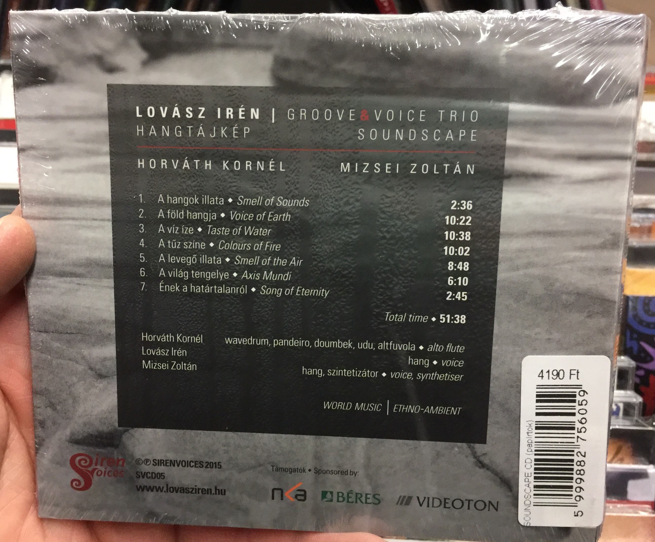 Lovász Irén, Groove & Voice Trio - Hangtájkép : Soundscape / Siren Voices  Audio CD 2015 / SVCD05 - bibleinmylanguage