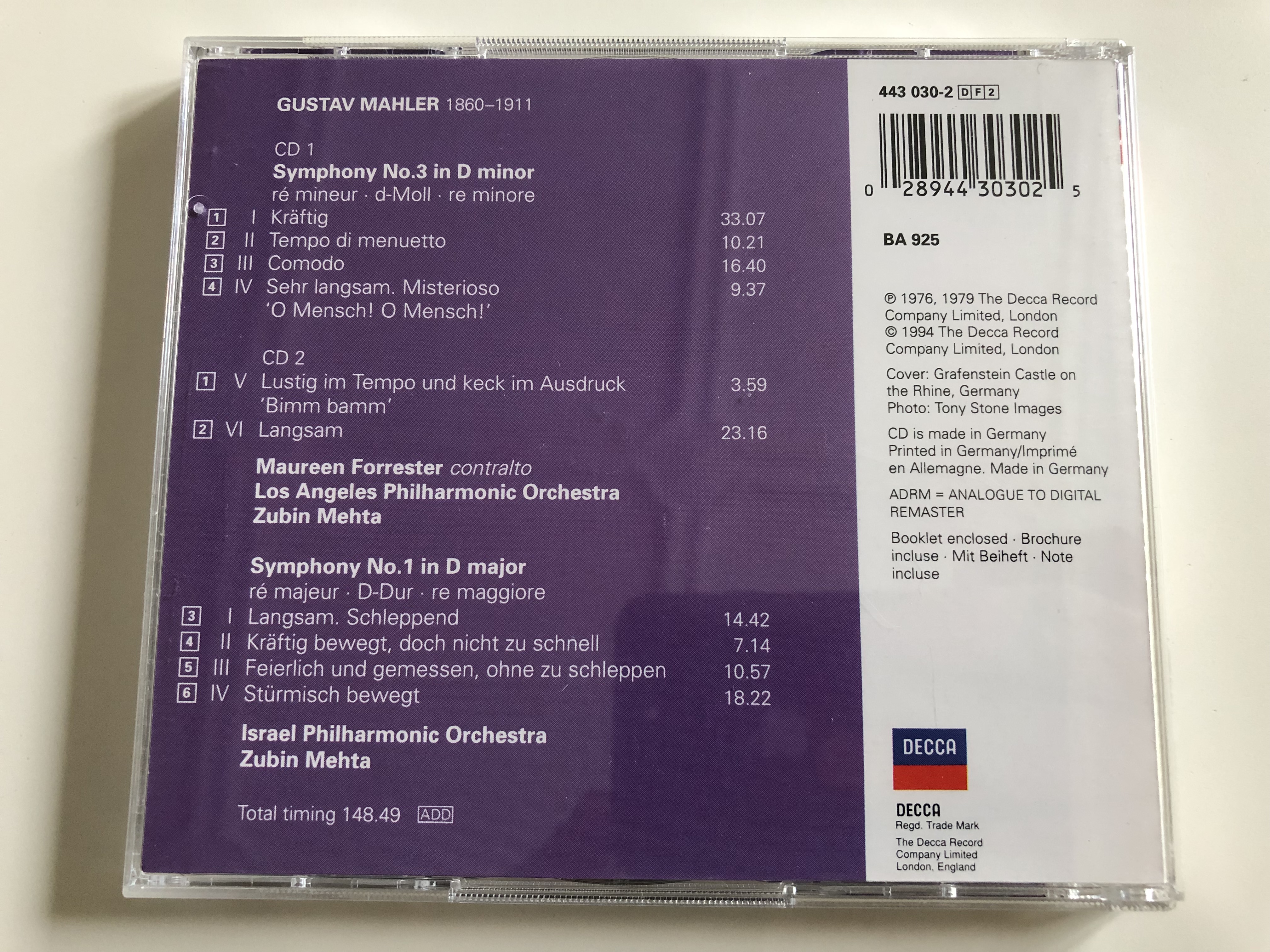 mahler-symphonies-1-3-maureen-forrester-los-angeles-philharmonic-orchestra-israel-philharmonic-orchestra-conducted-by-zubin-mehta-2x-audio-cd-1994-decca-ba-925-9-.jpg