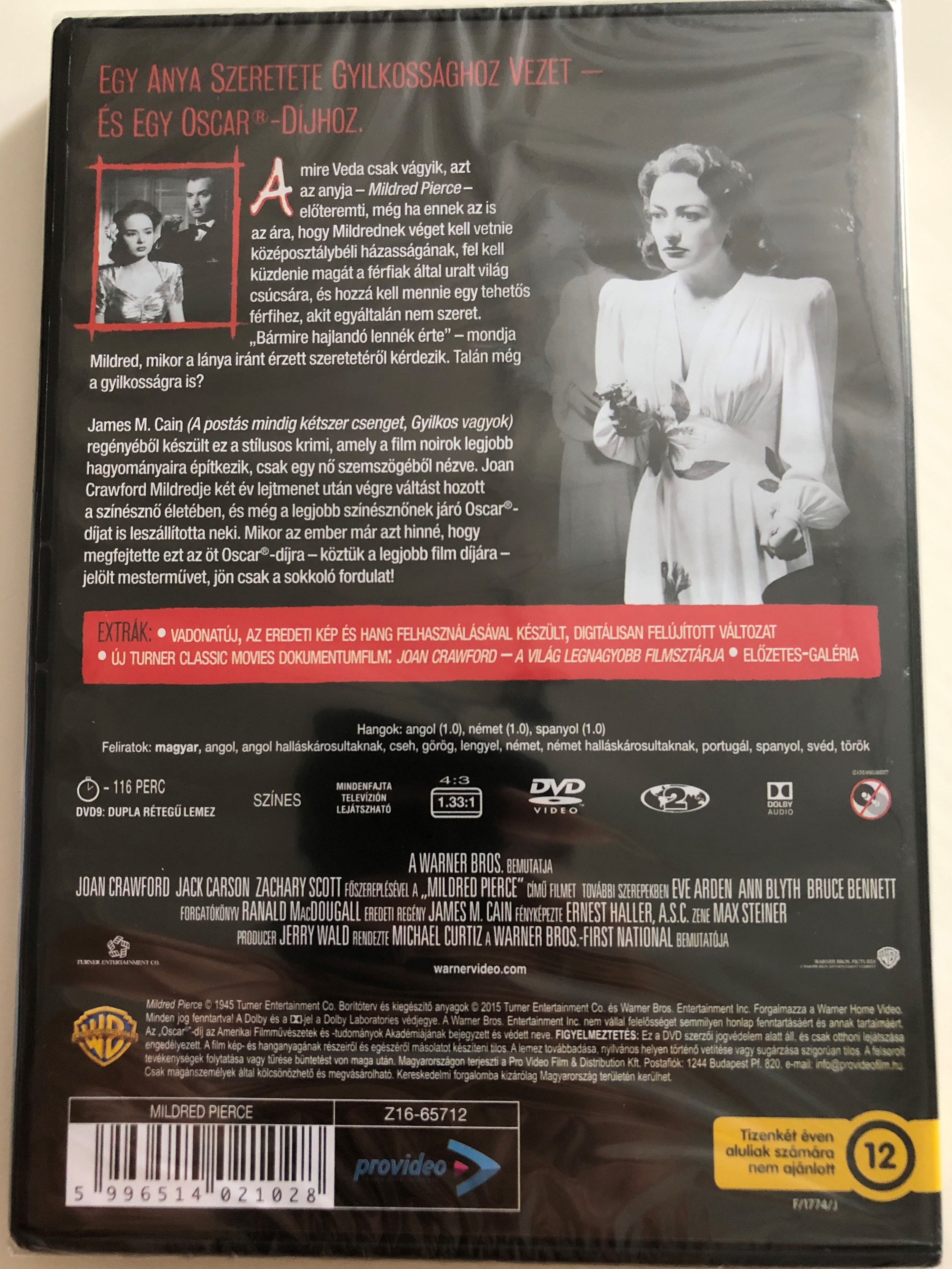 Mildred Pierce DVD 1945 / Directed by Michael Curtiz / Starring: Joan  Crawford, Jack Carson, Zachary Scott / American film noir crime-drama -  bibleinmylanguage