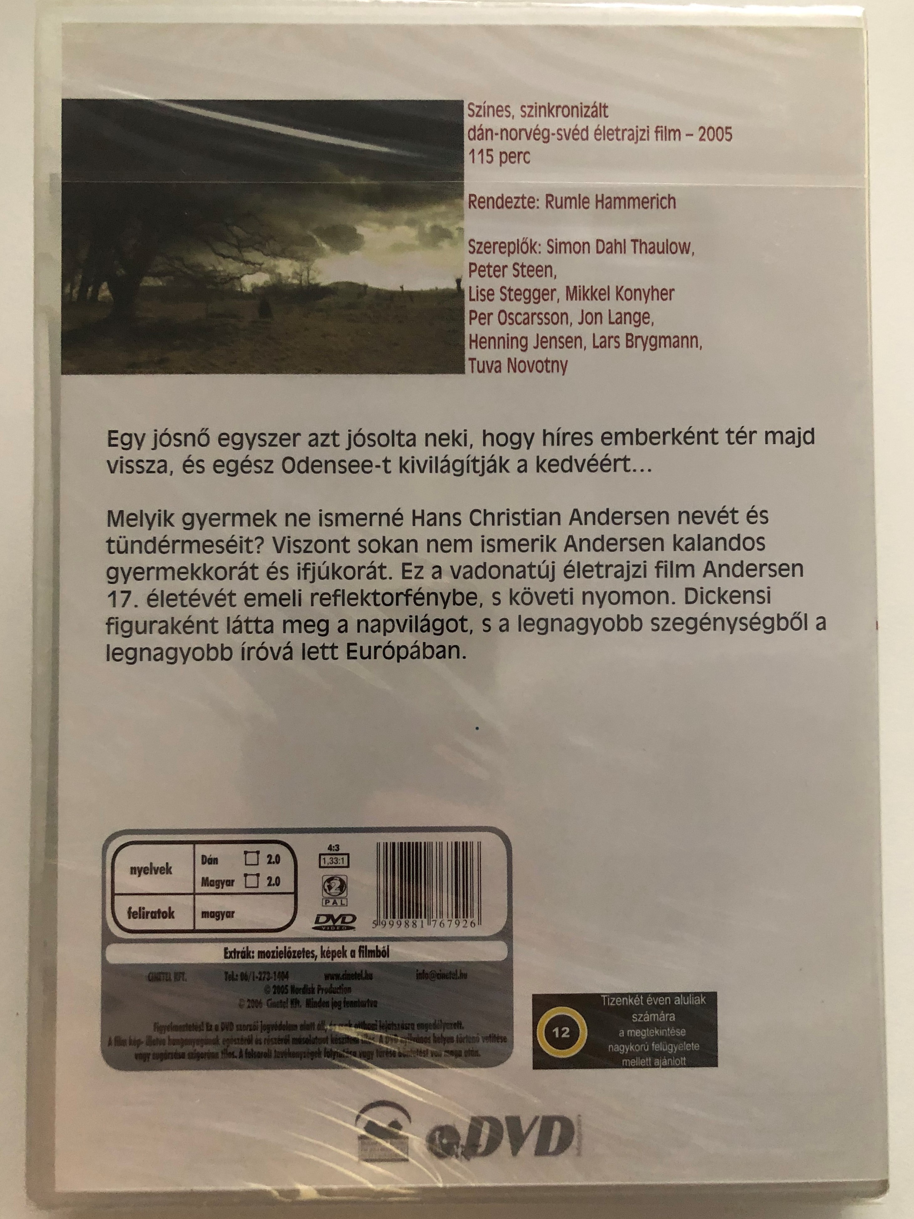 Unge Andersen DVD 2005 Ifjú Andersen / Directed by Rumle Hammerich /  Starring: Simon Dahl Thaulow, Peter Steen, Lise Stegger, Mikkel Konyher -  bibleinmylanguage